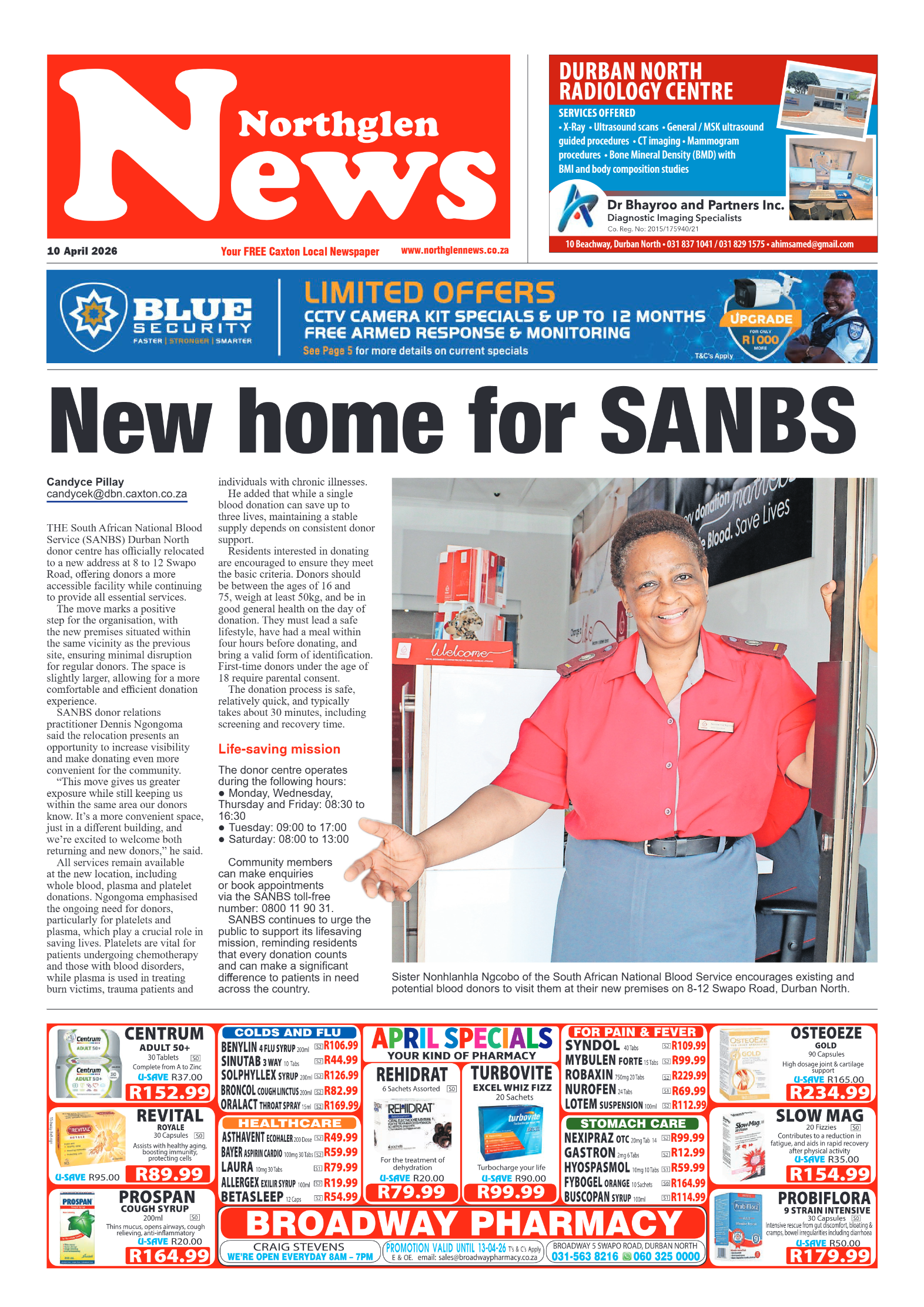 Northglen News 10 April 2026 page 1