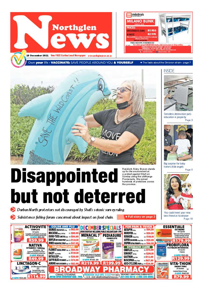 Northglen News 10 December 2021 page 1