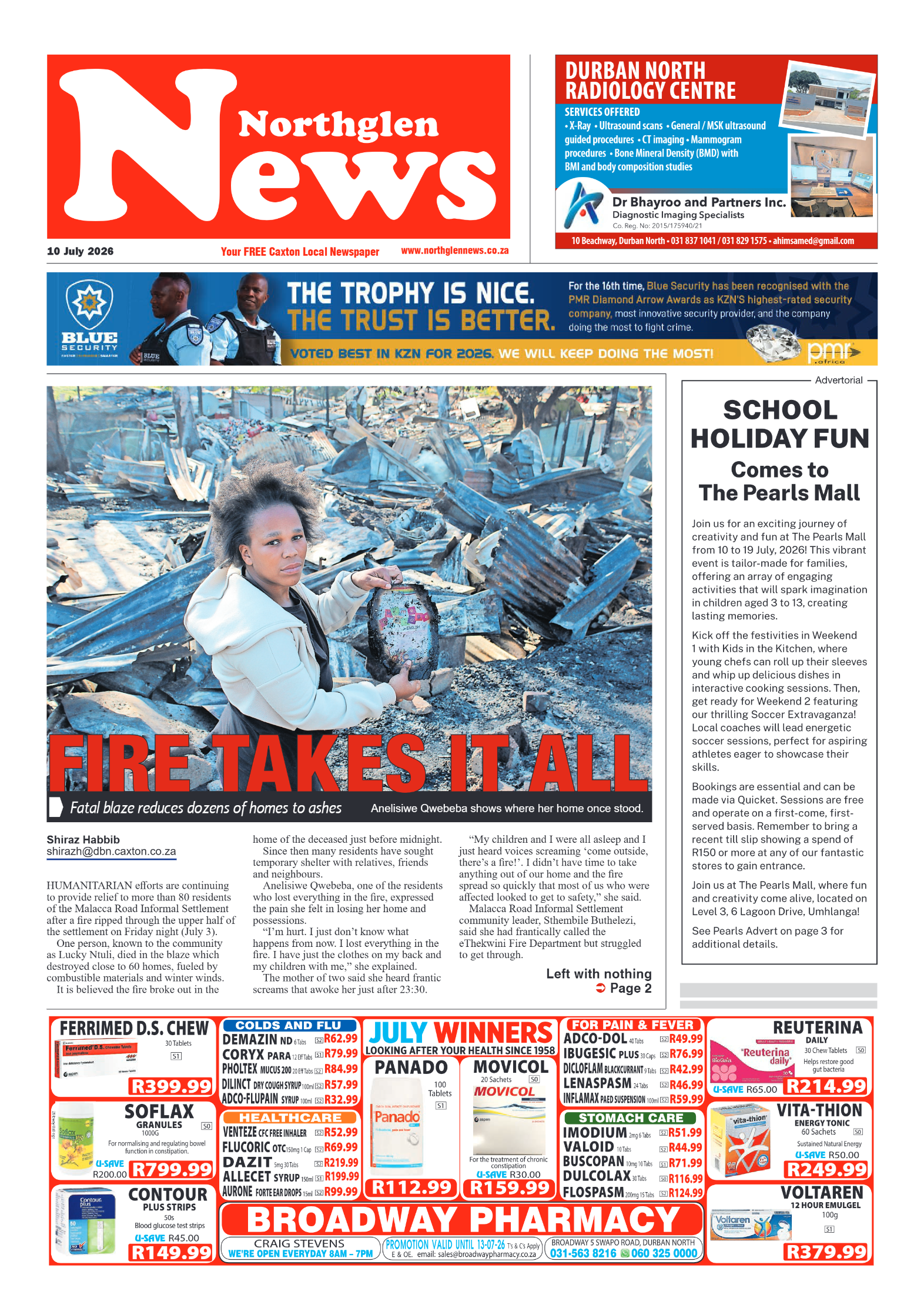 Northglen News 10 July 2026 page 1