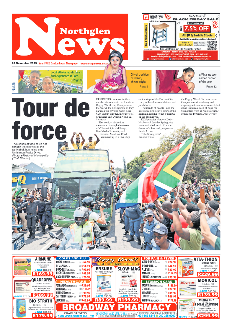 Northglen News 10 November 2023 page 1