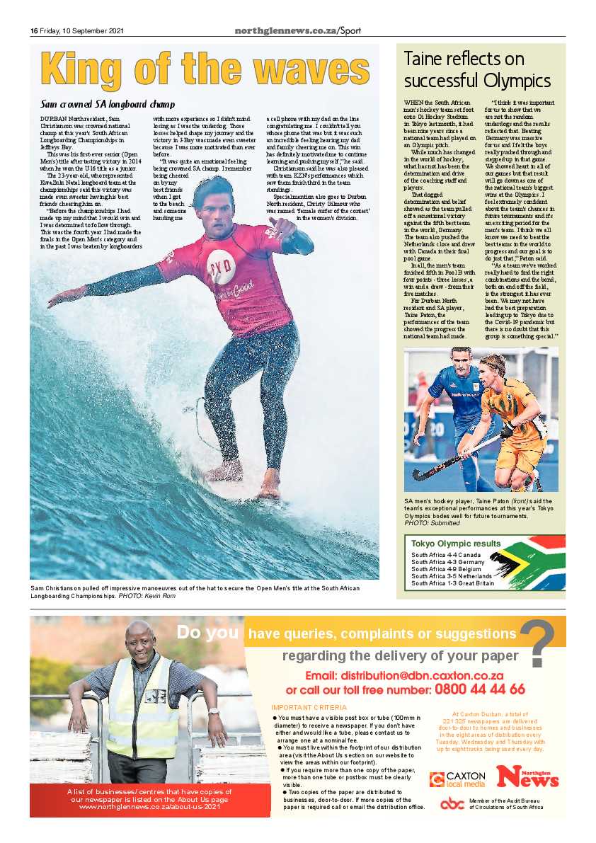 Northglen News 10 September 2021 page 16