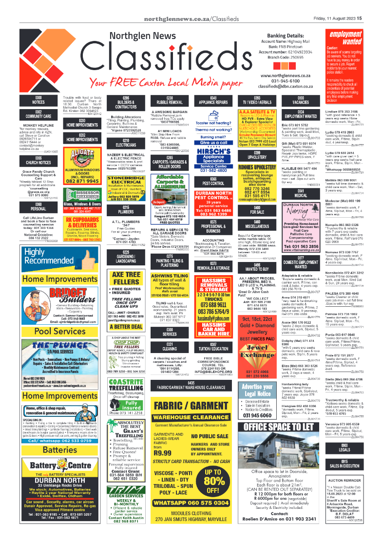 Northglen News 11 August 2023 page 15