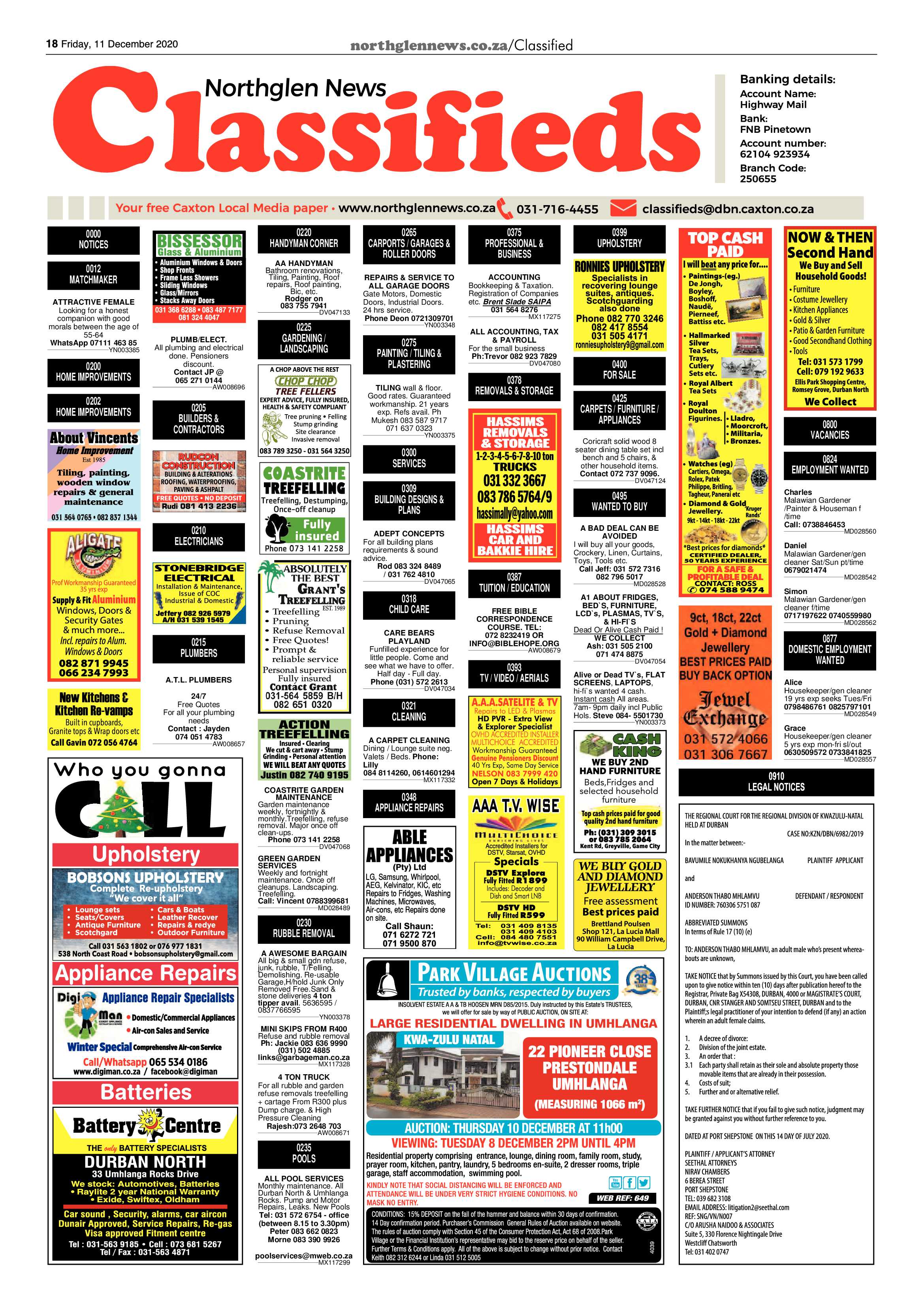 Northglen News 11 December 2020 page 18