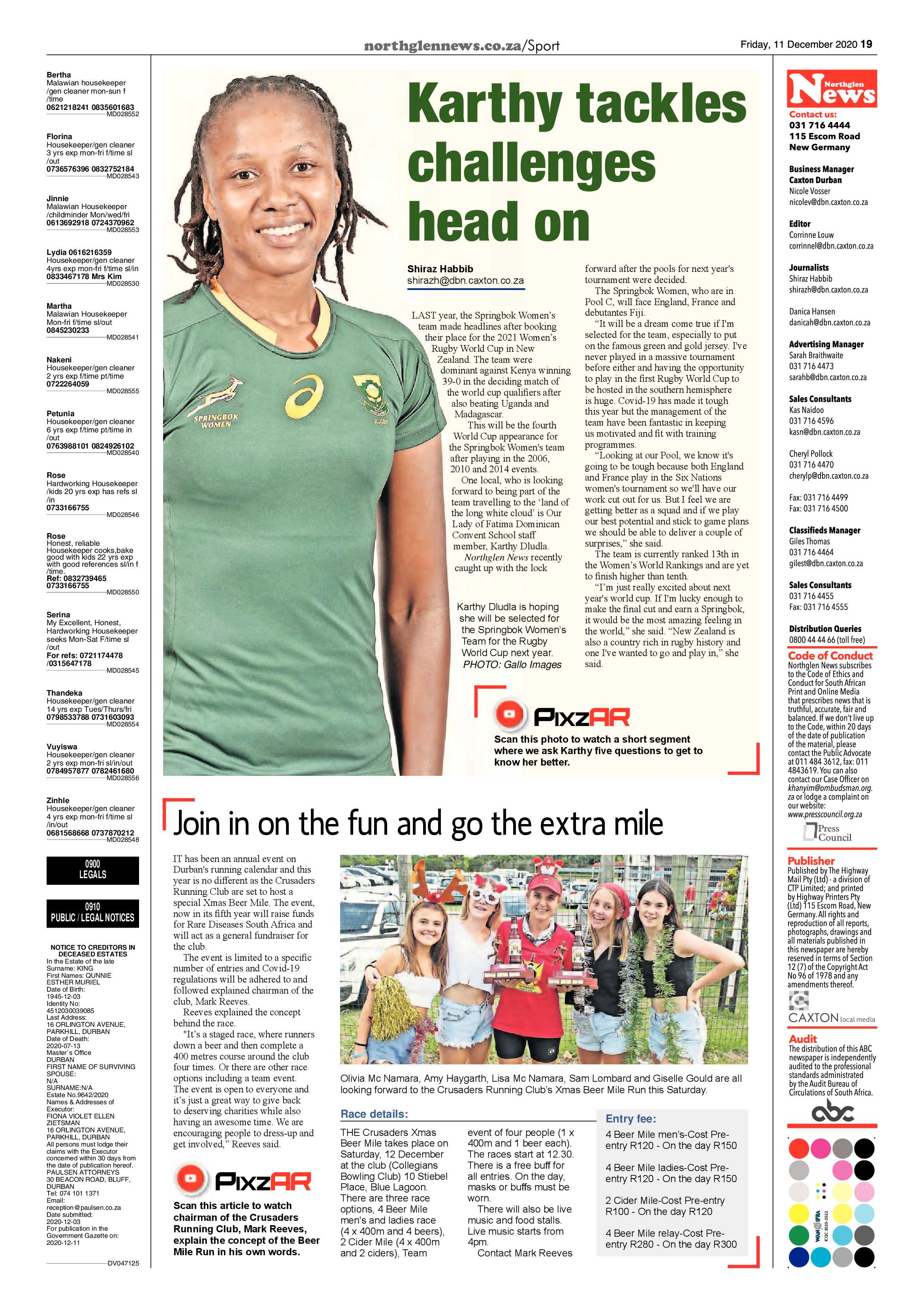 Northglen News 11 December 2020 page 19