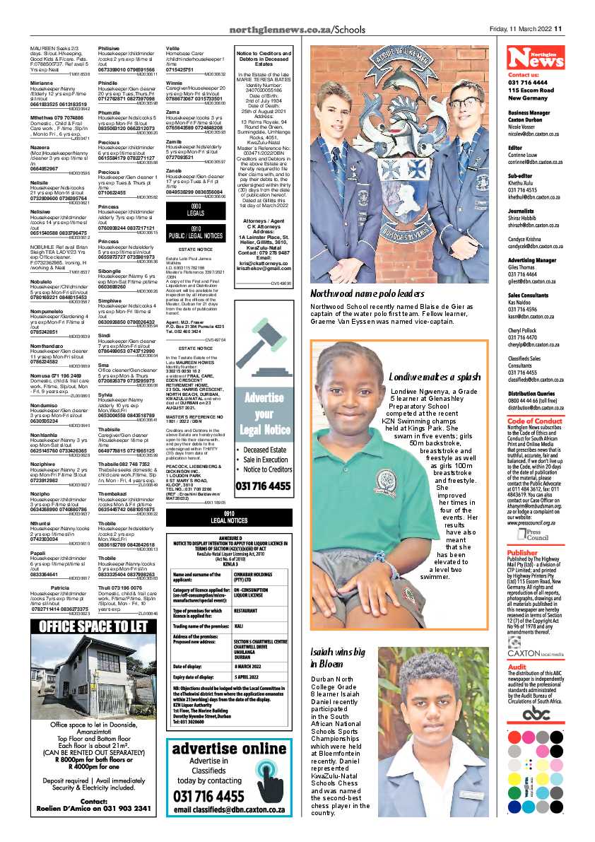 Northglen News 11 March 2022 page 11
