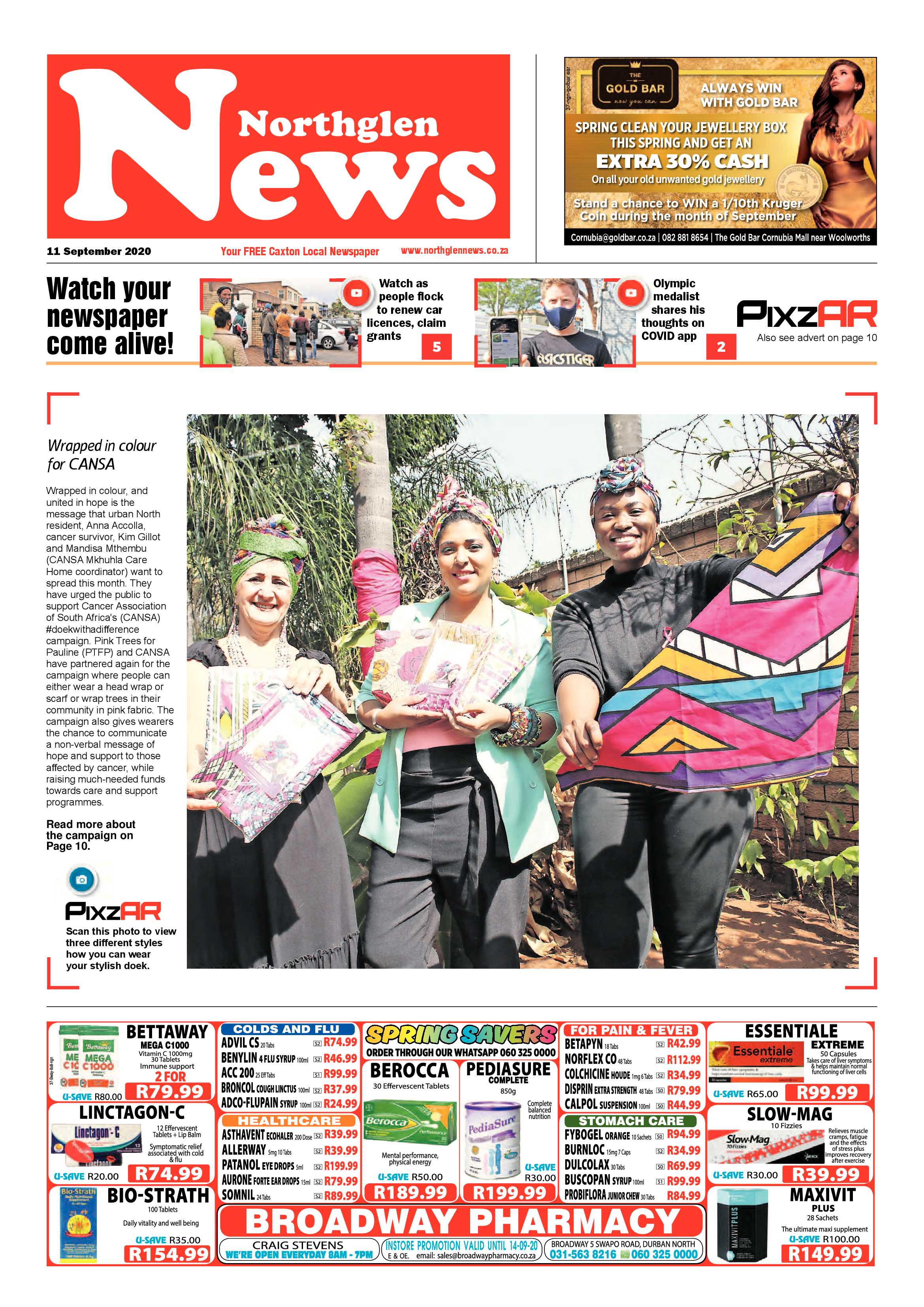 Northglen News 11 September 2020 page 1