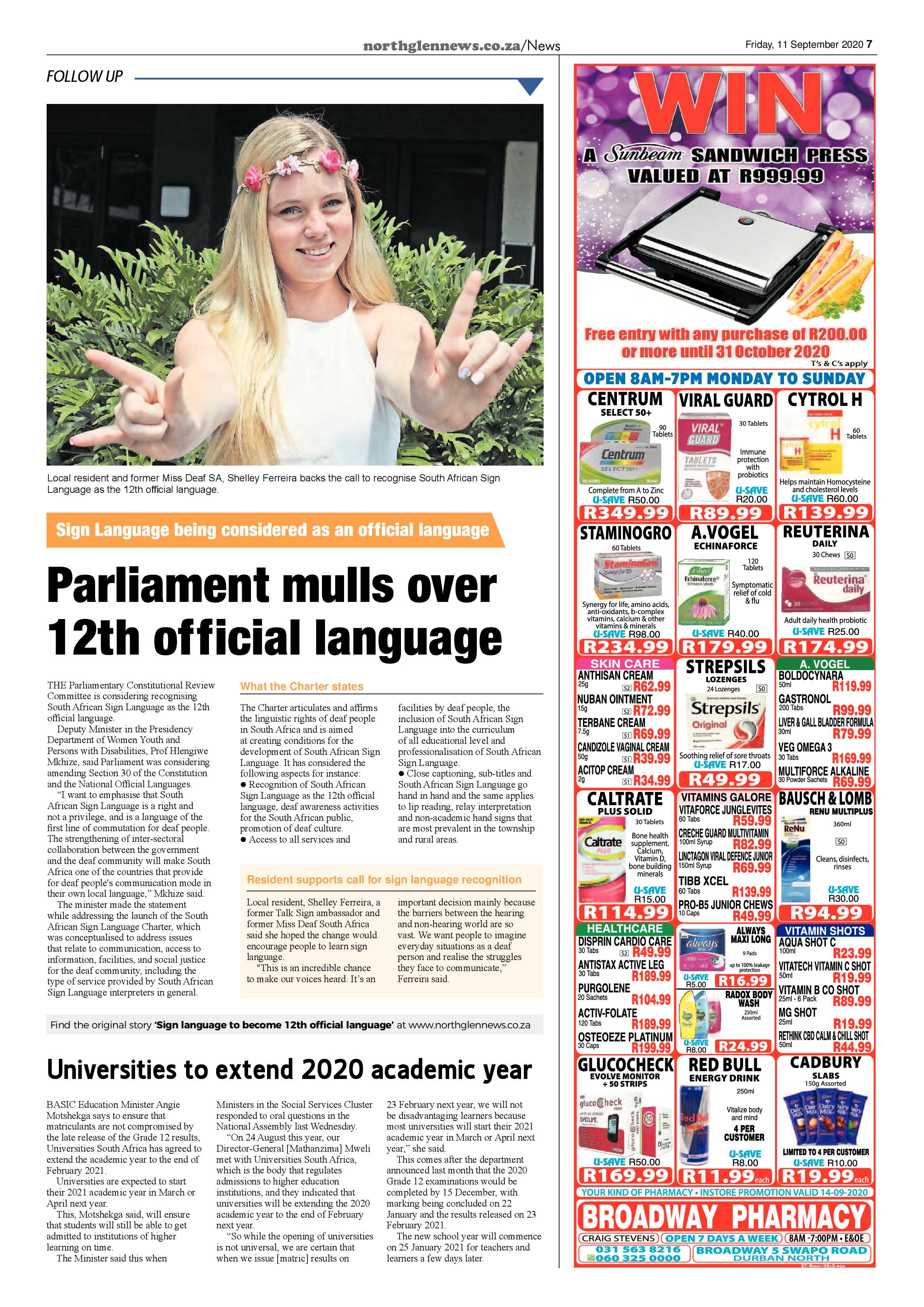 Northglen News 11 September 2020 page 7