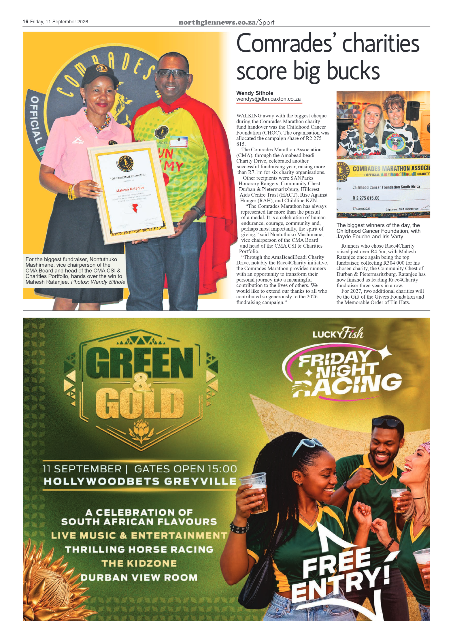 Northglen News 11 September 2026 page 16