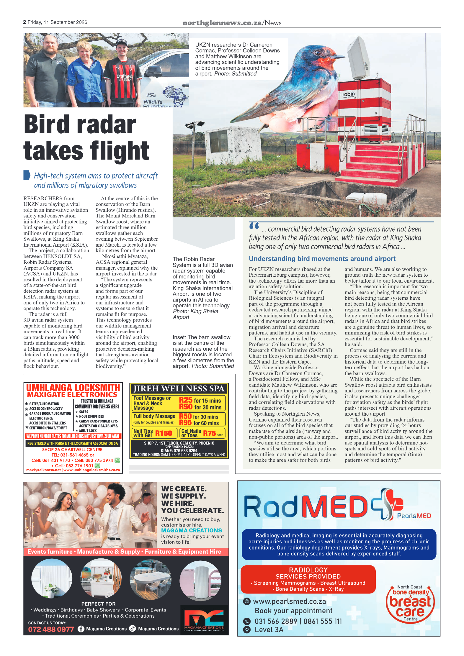 Northglen News 11 September 2026 page 2