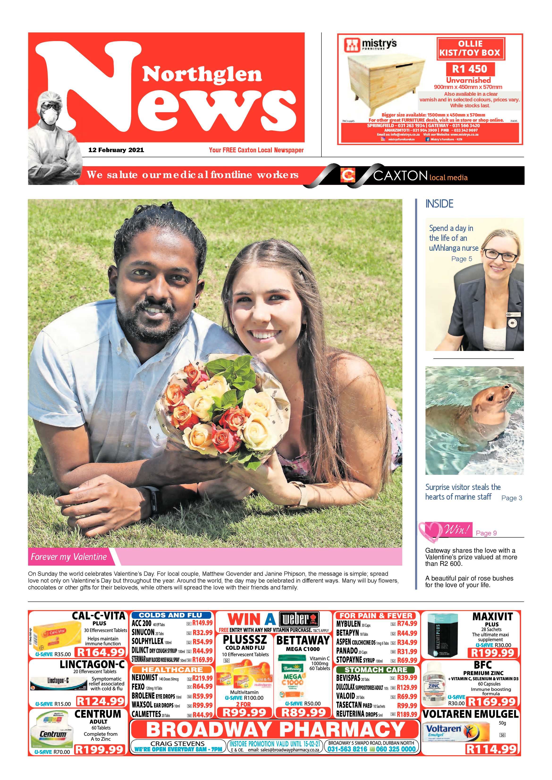 Northglen News 12 February 2021 page 1