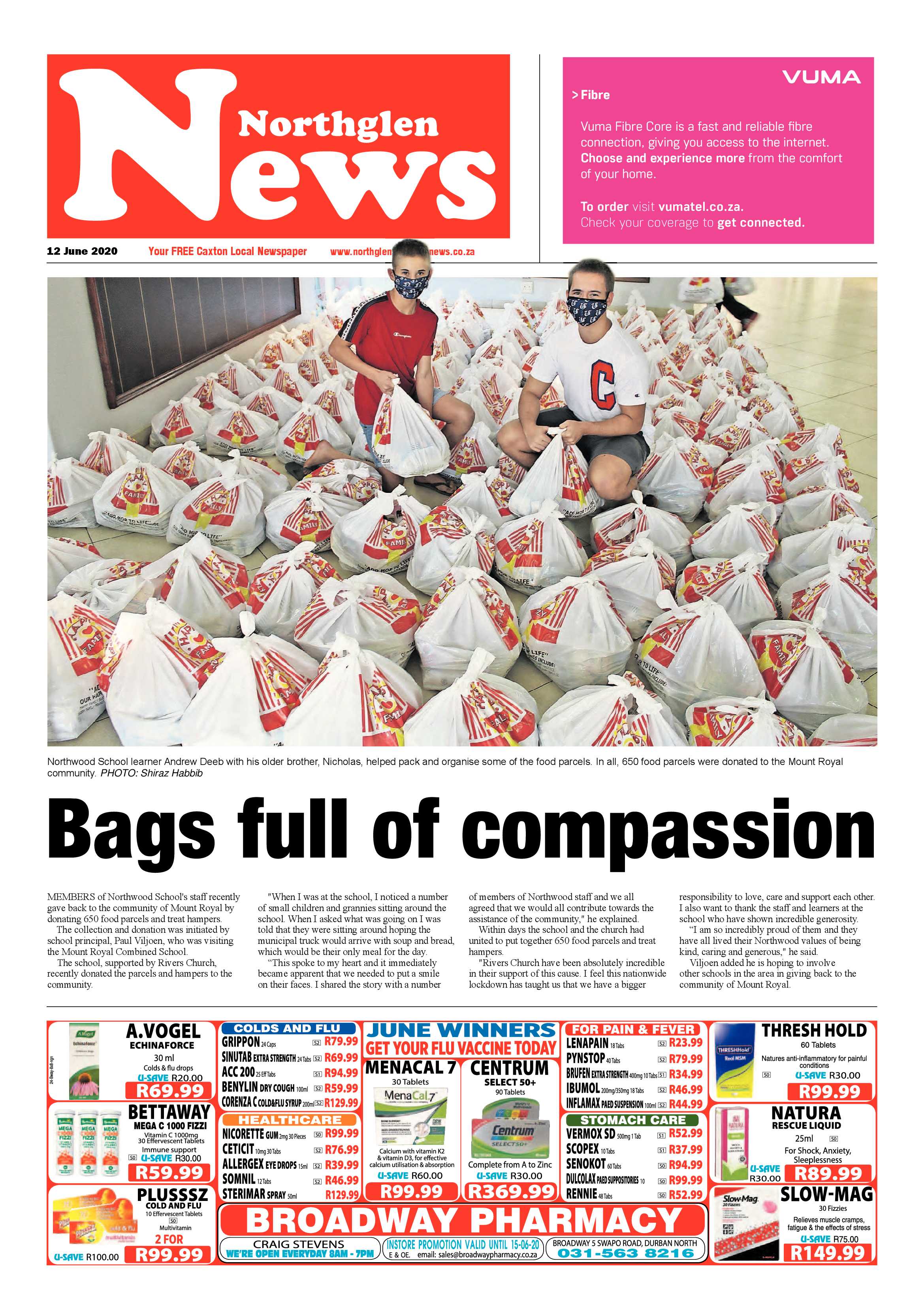 Northglen News 12 June 2020 page 1