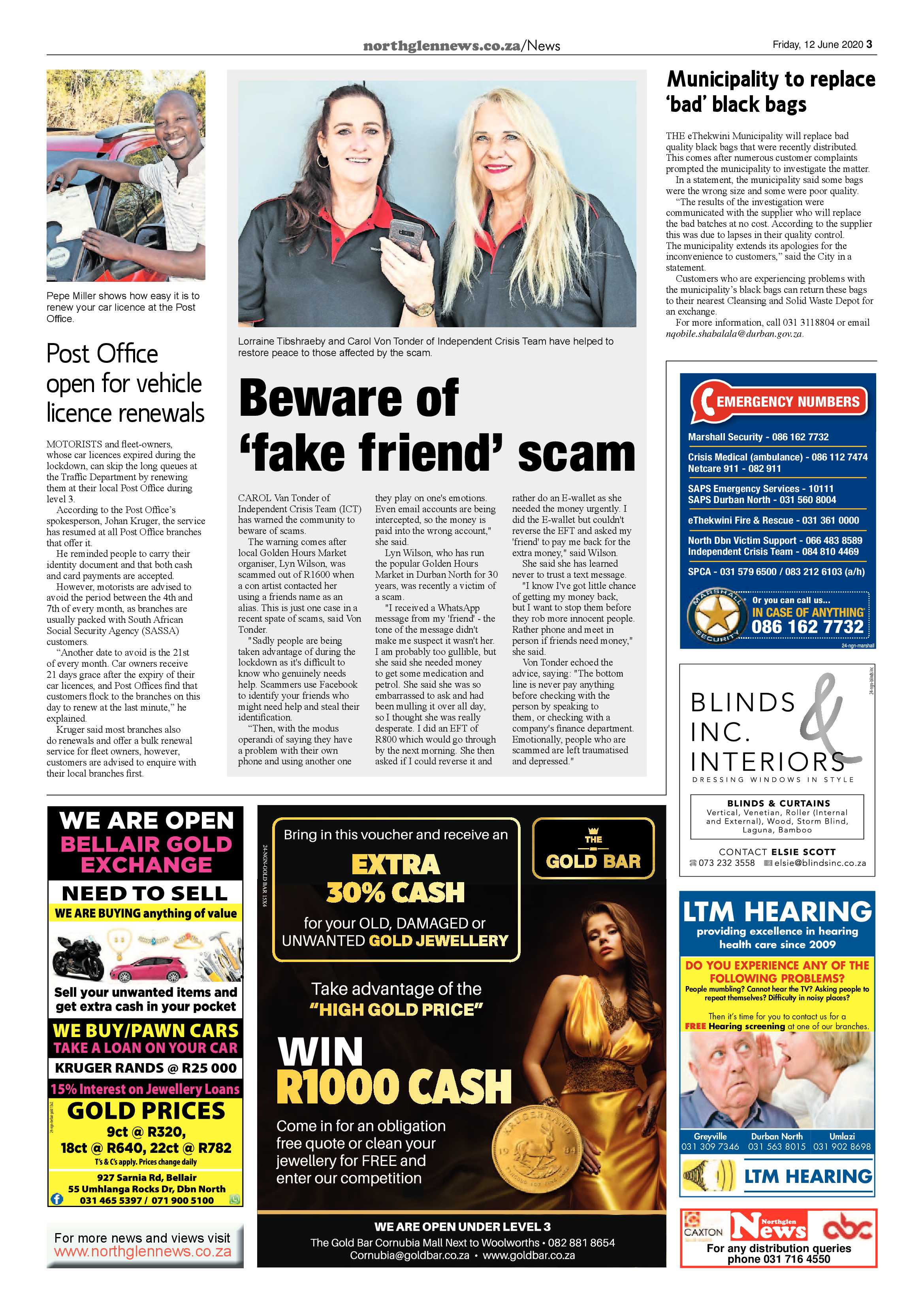 Northglen News 12 June 2020 page 3