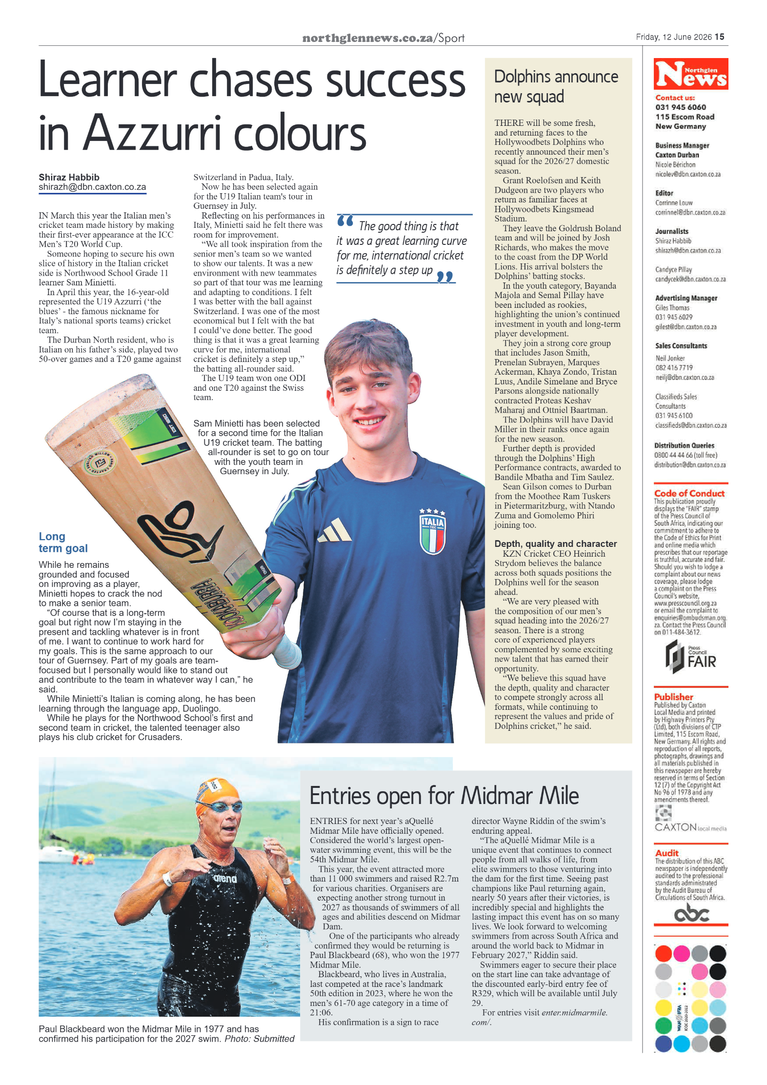 Northglen News 12 June 2026 page 15
