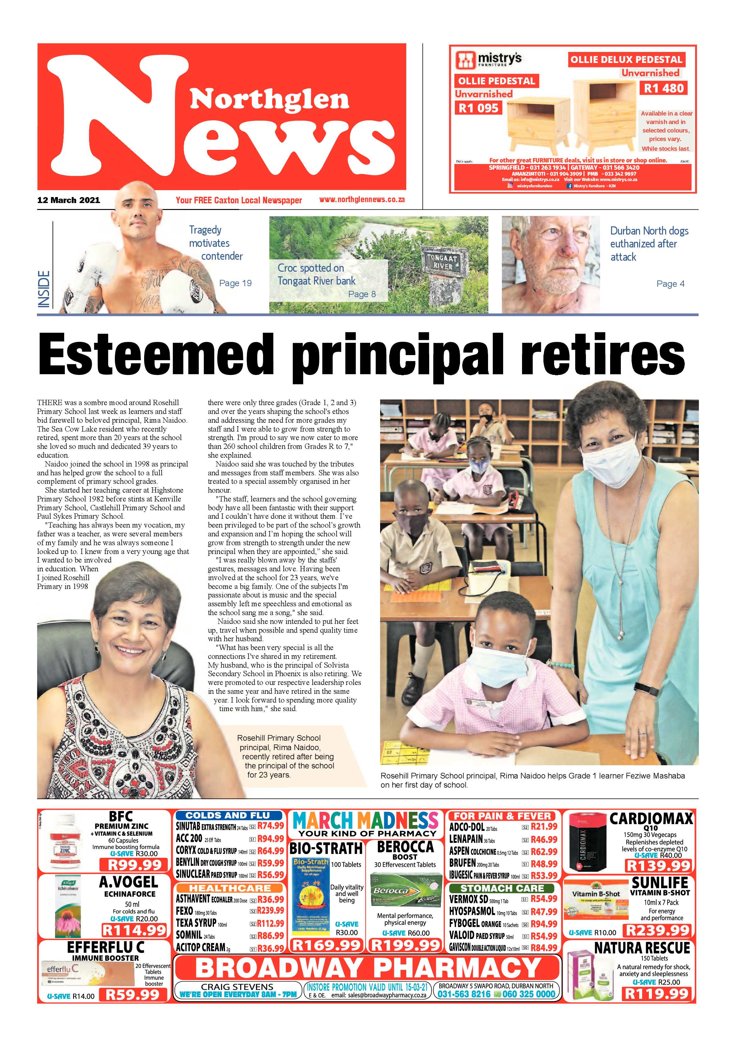 Northglen News 12 March 2021 page 1