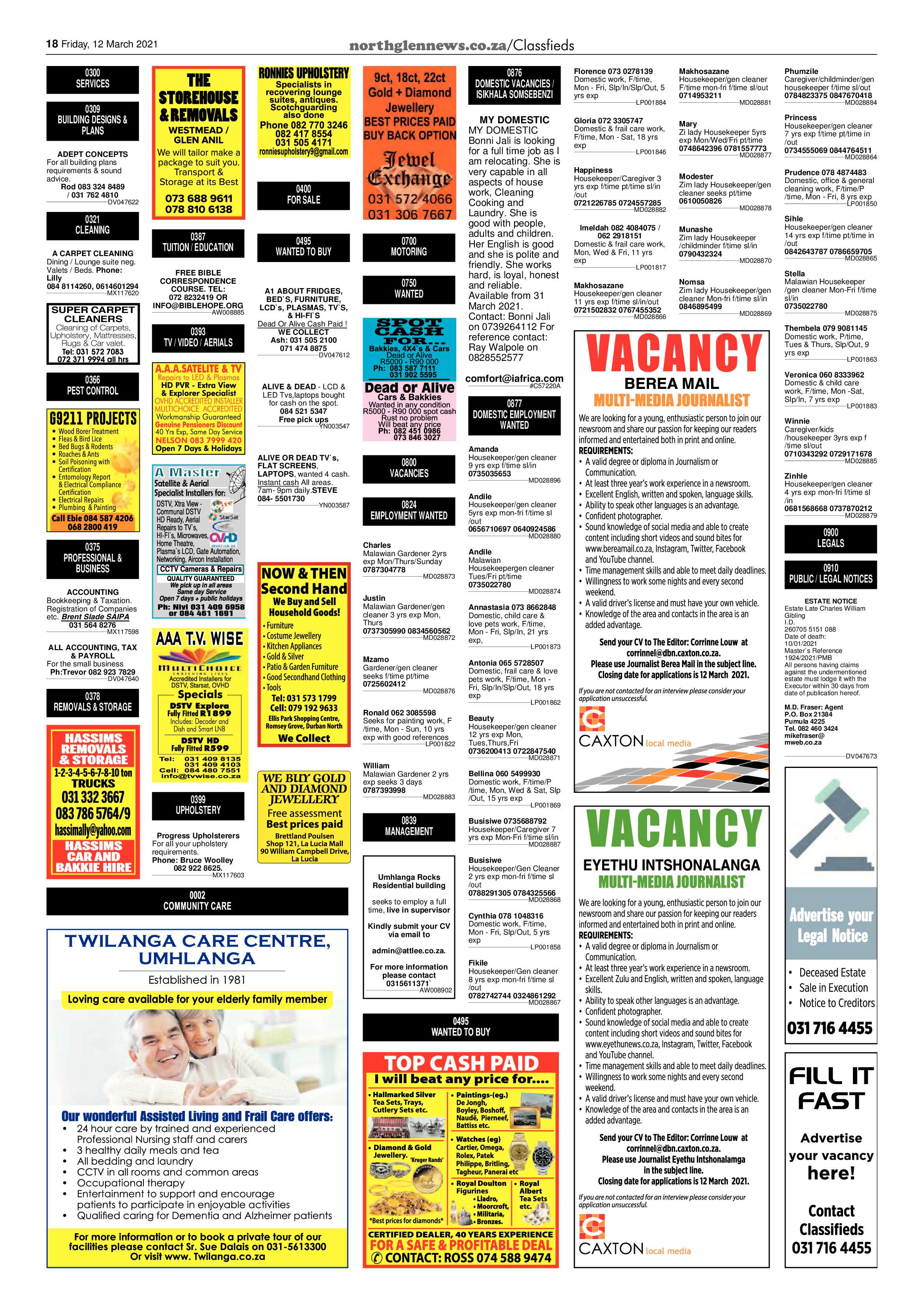 Northglen News 12 March 2021 page 18