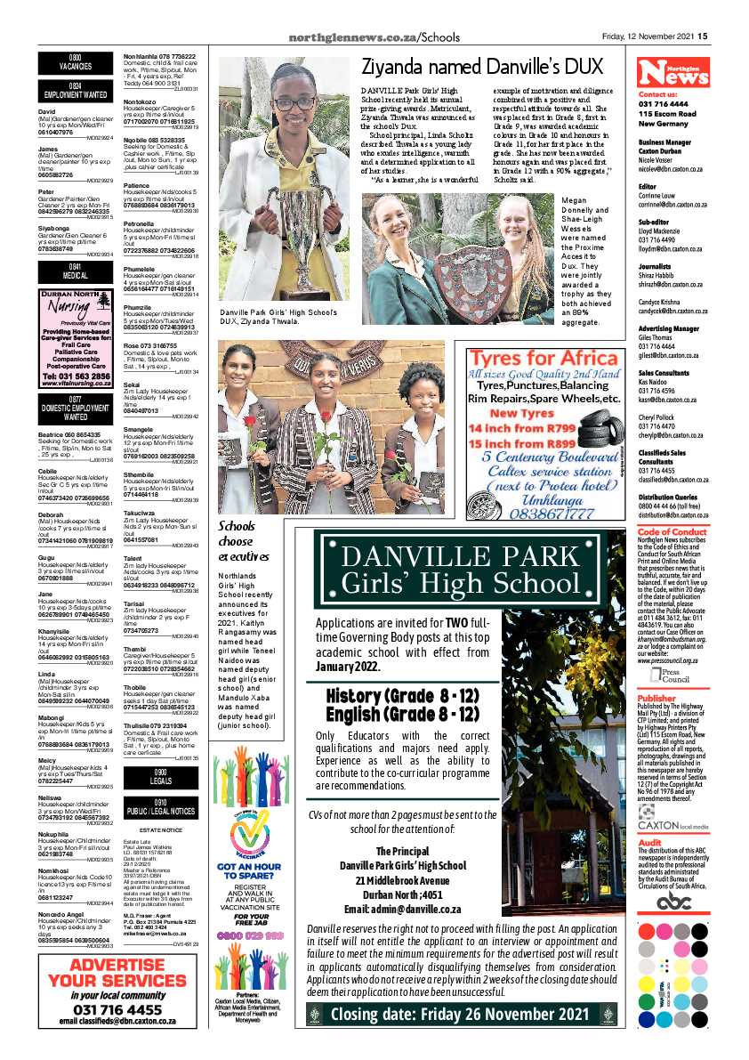 Northglen News 12 November 2021 page 15