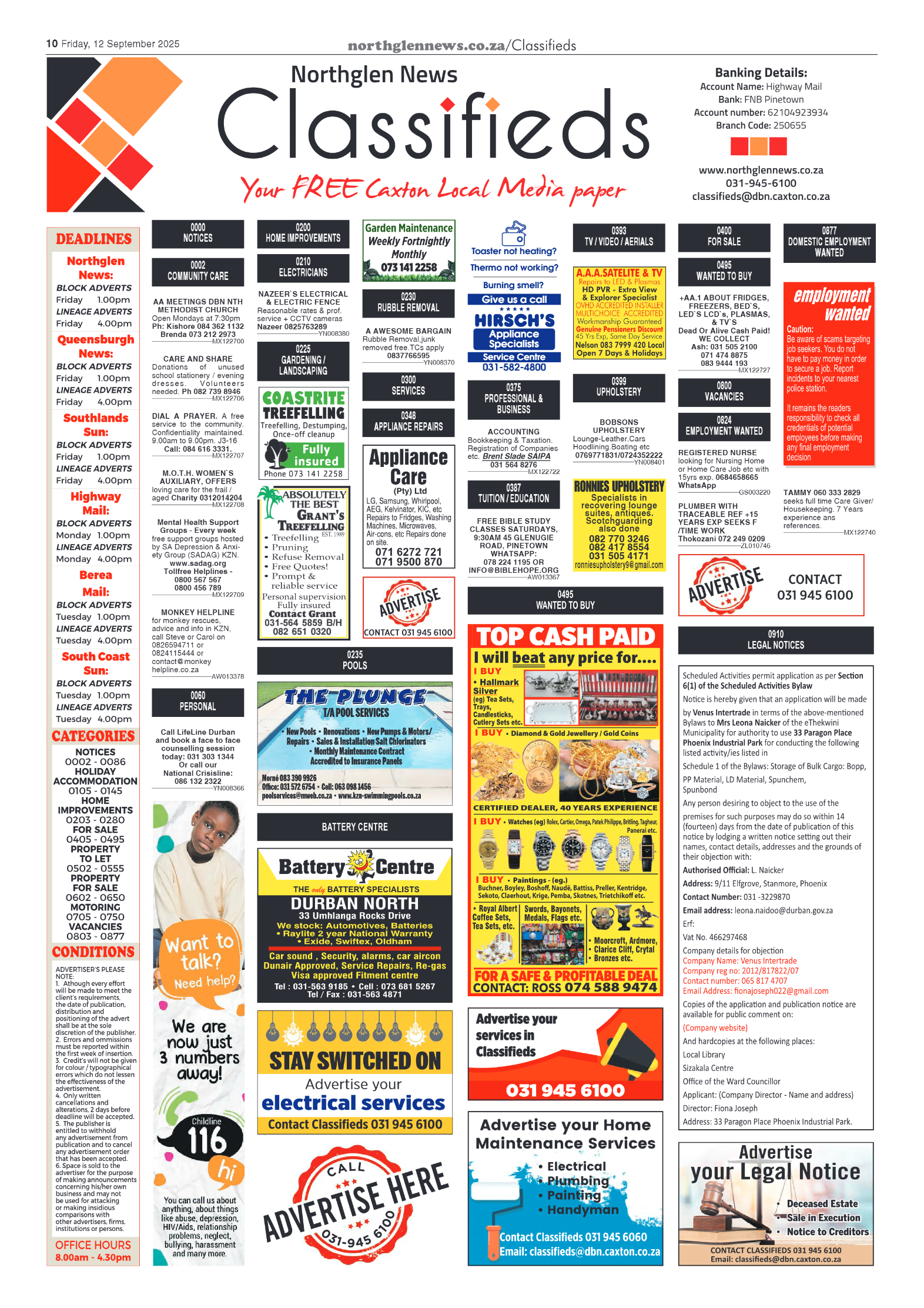 Northglen News 12 September 2025 page 10