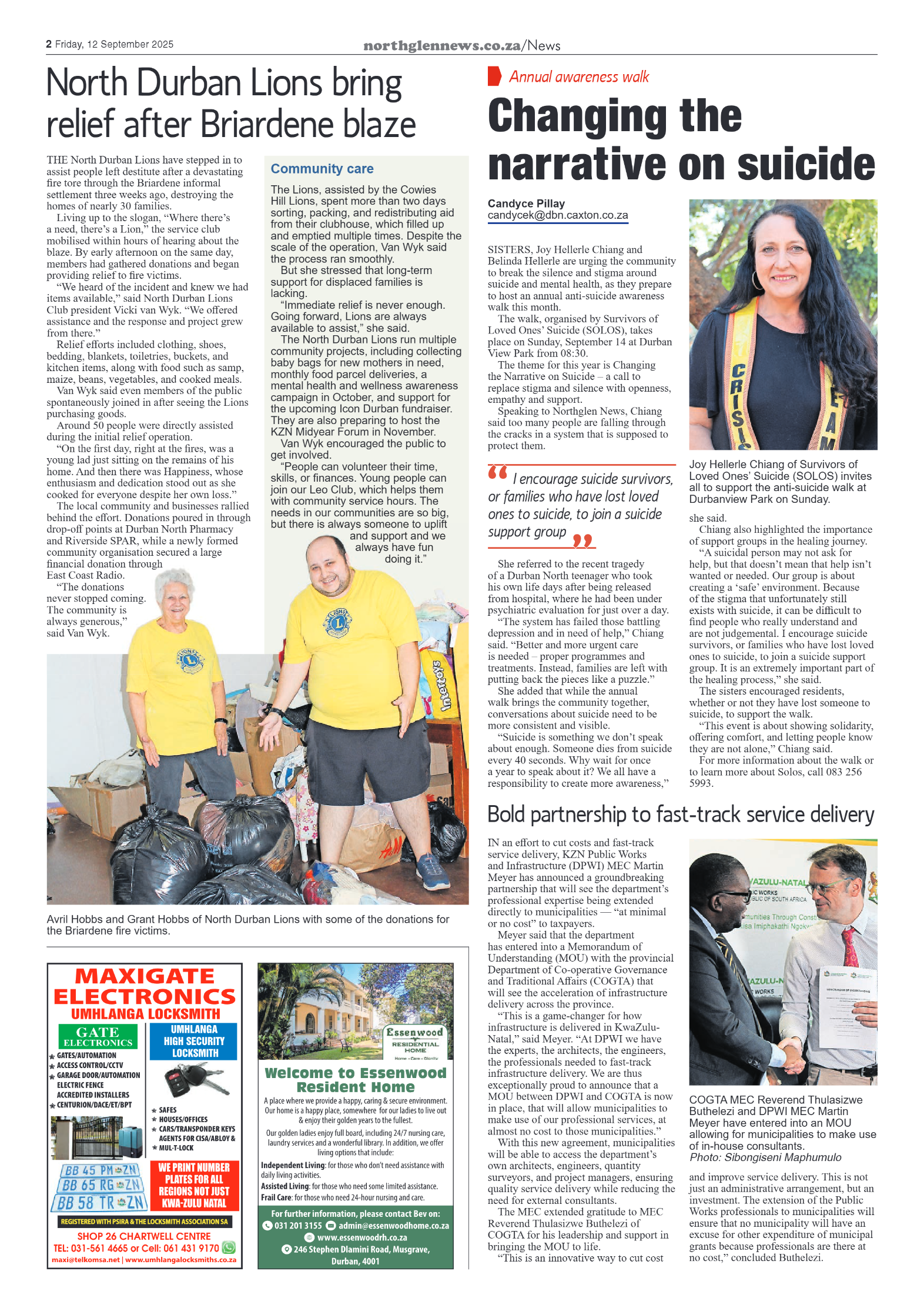 Northglen News 12 September 2025 page 2