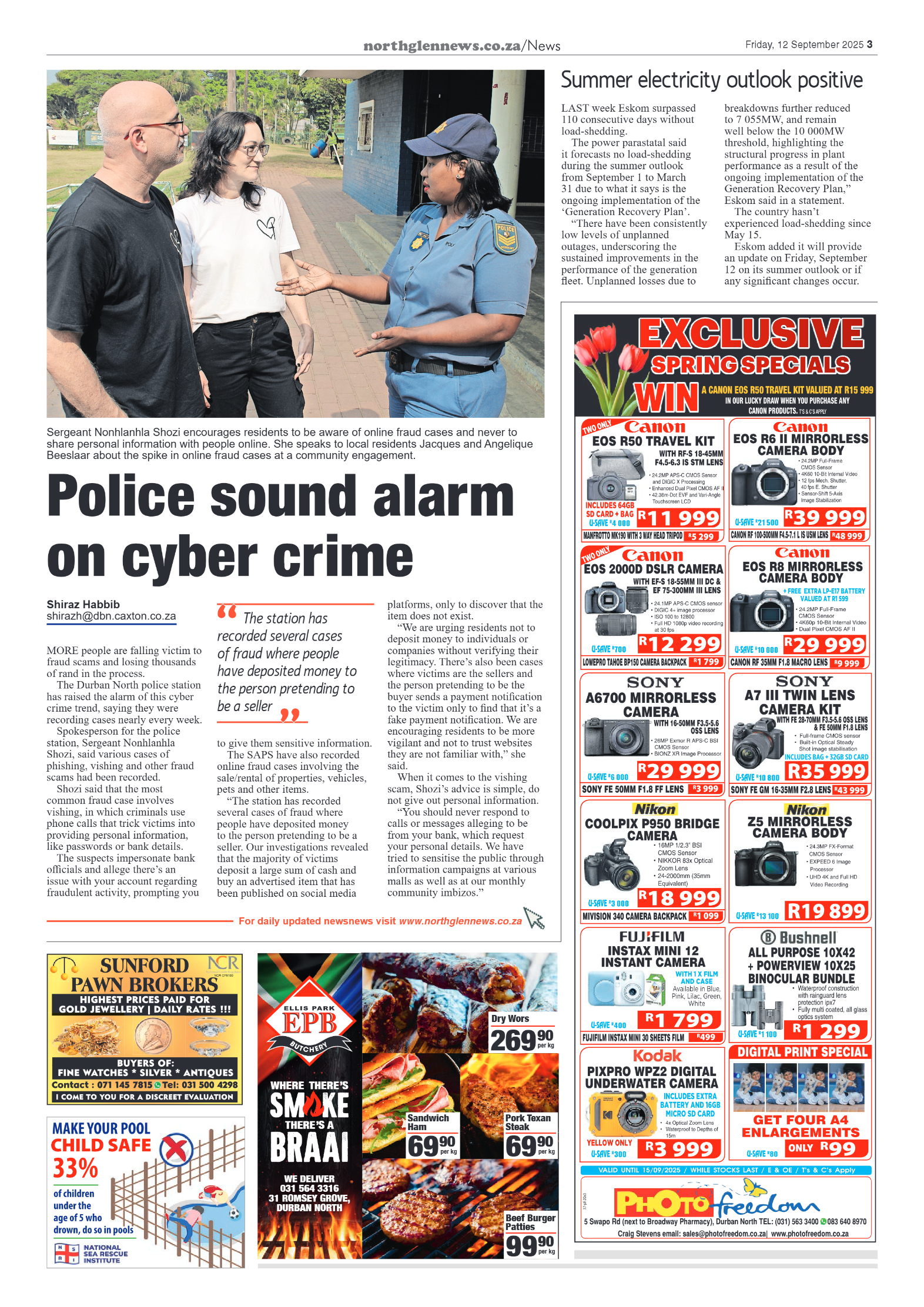 Northglen News 12 September 2025 page 3