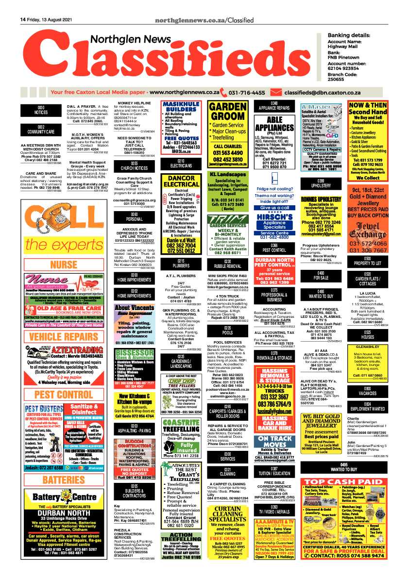 Northglen News 13 August 2021 page 14
