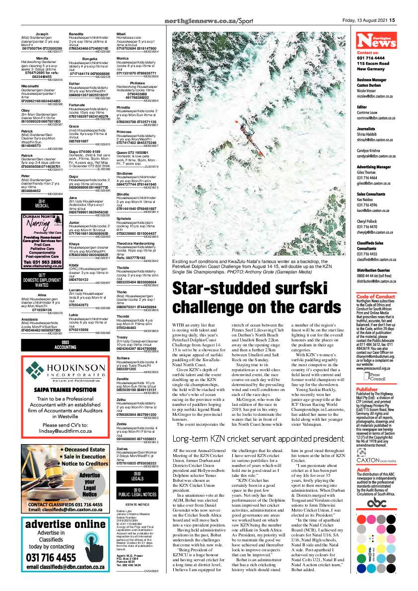 Northglen News 13 August 2021 page 15