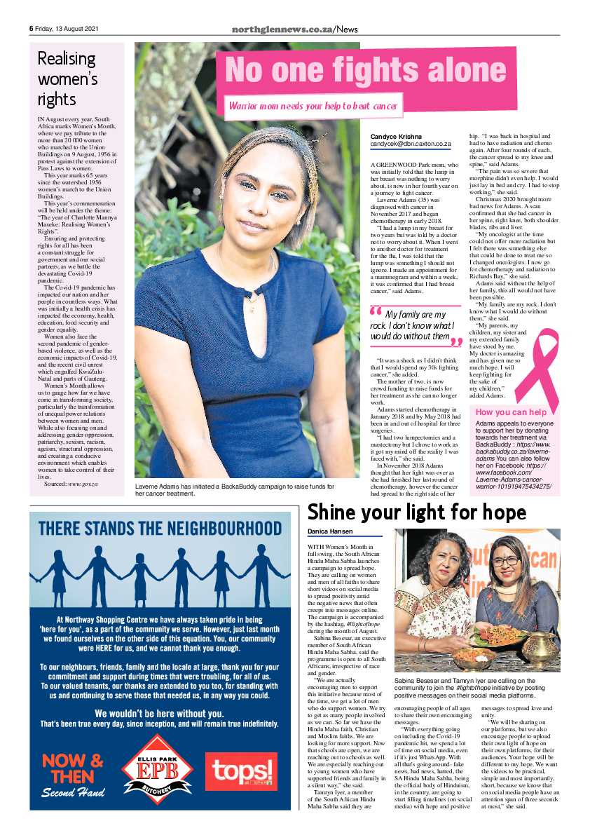 Northglen News 13 August 2021 page 6