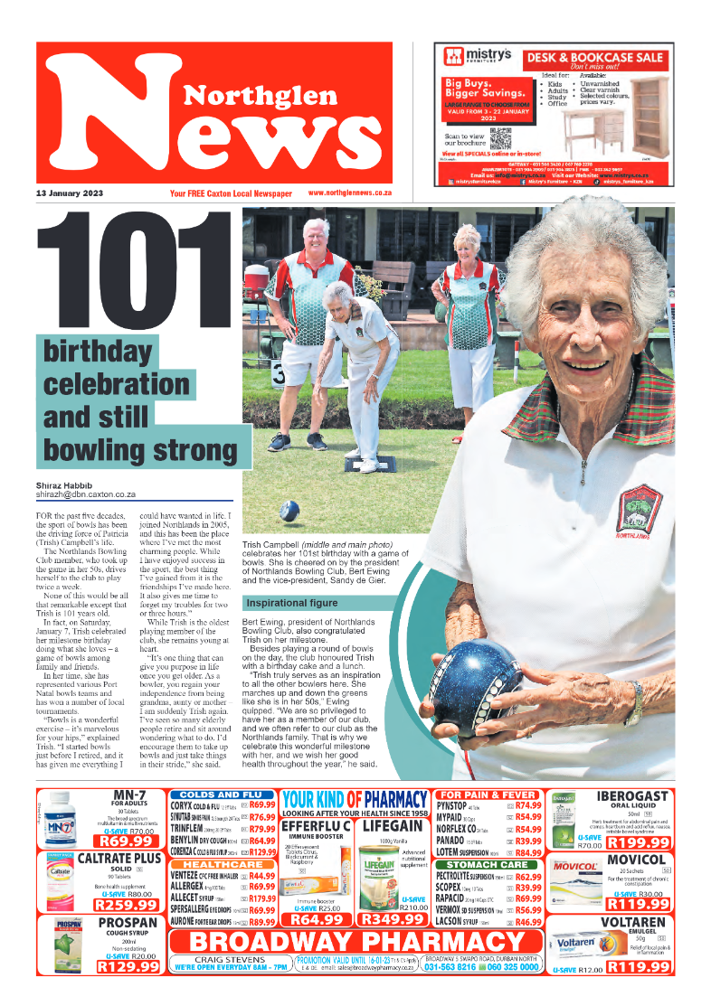 Northglen News 13 January 2023 page 1