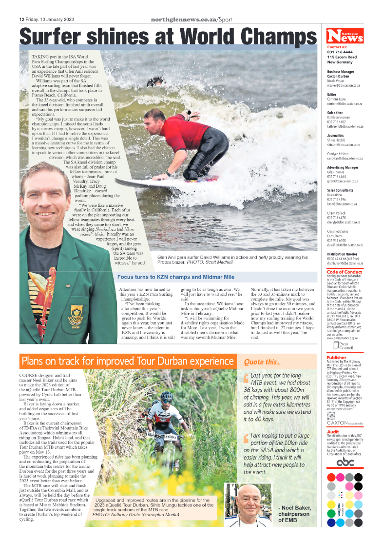 Northglen News 13 January 2023 page 12