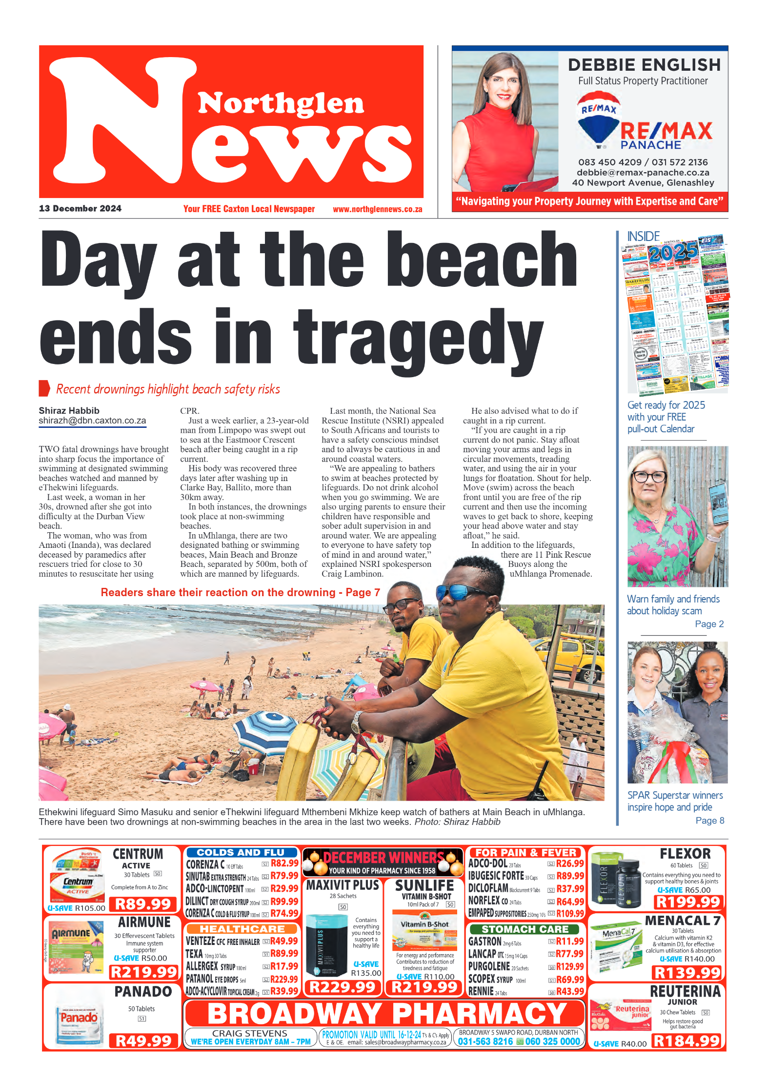 Northglen News 13 December 2024 page 1