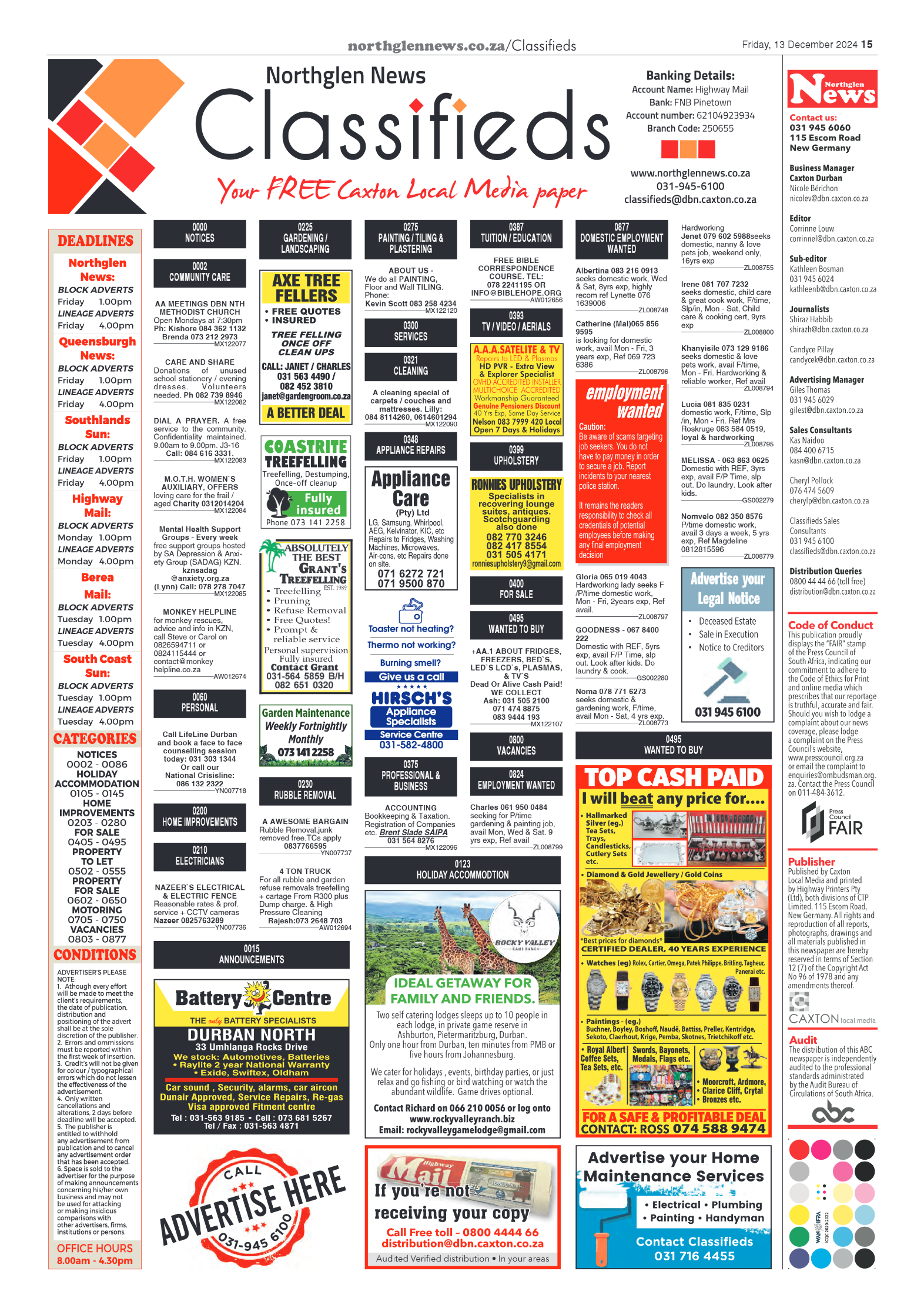 Northglen News 13 December 2024 page 15