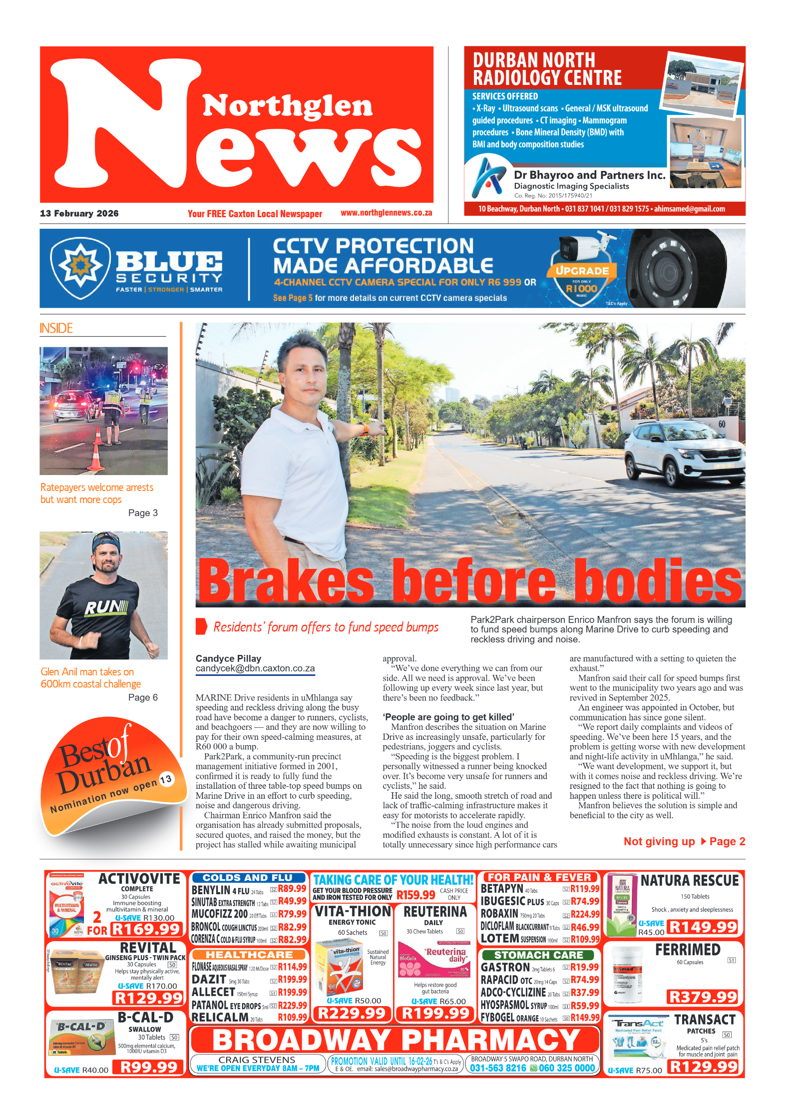 Northglen News 13 February 2026 page 1