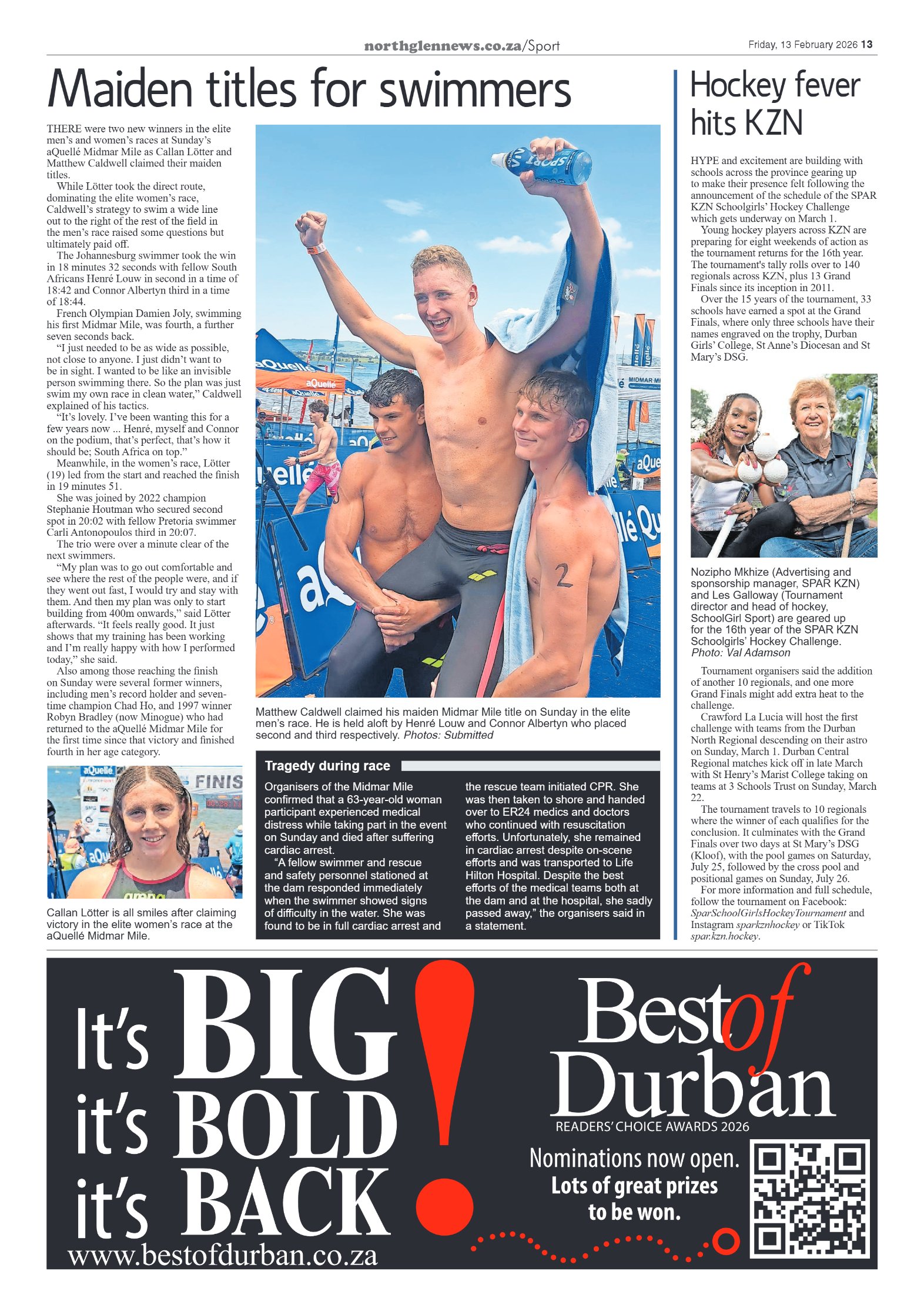 Northglen News 13 February 2026 page 13