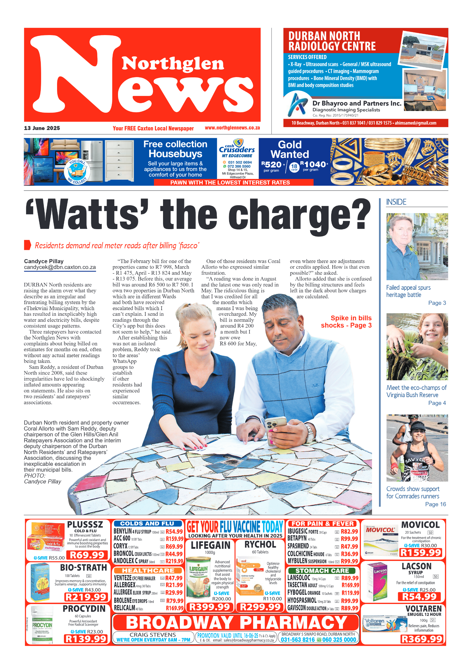 Northglen News 13 June 2025 page 1