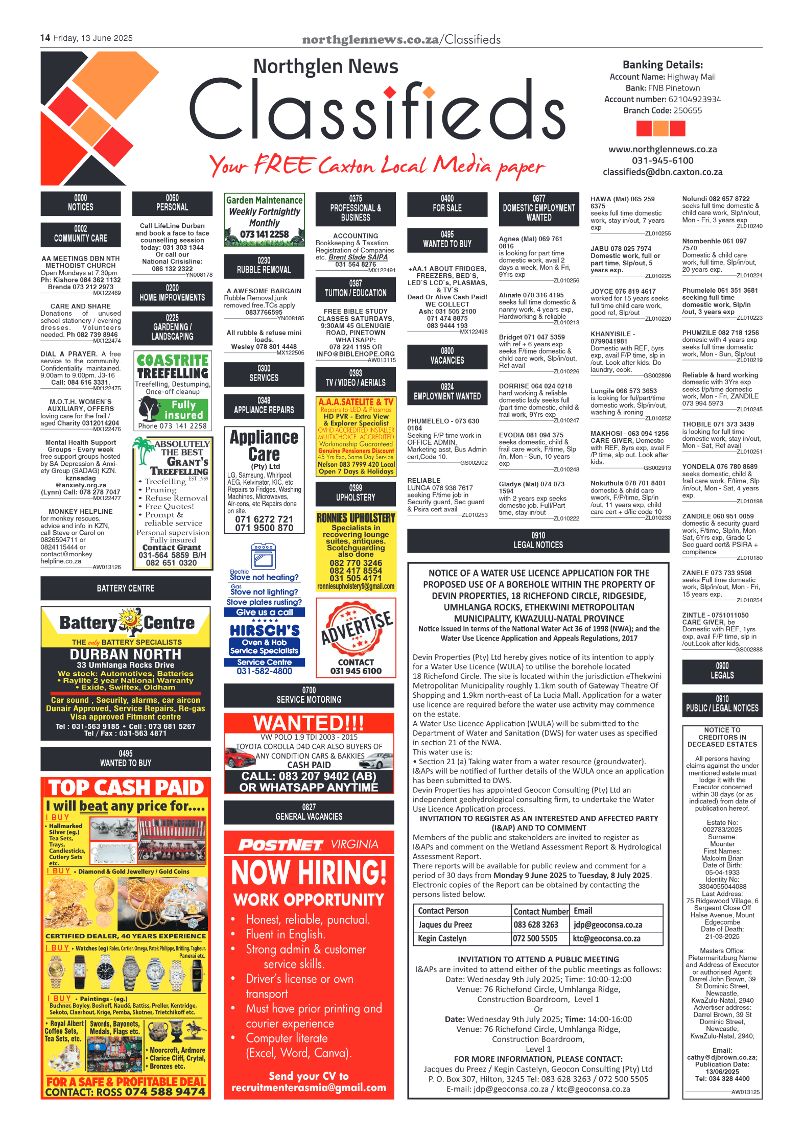 Northglen News 13 June 2025 page 14