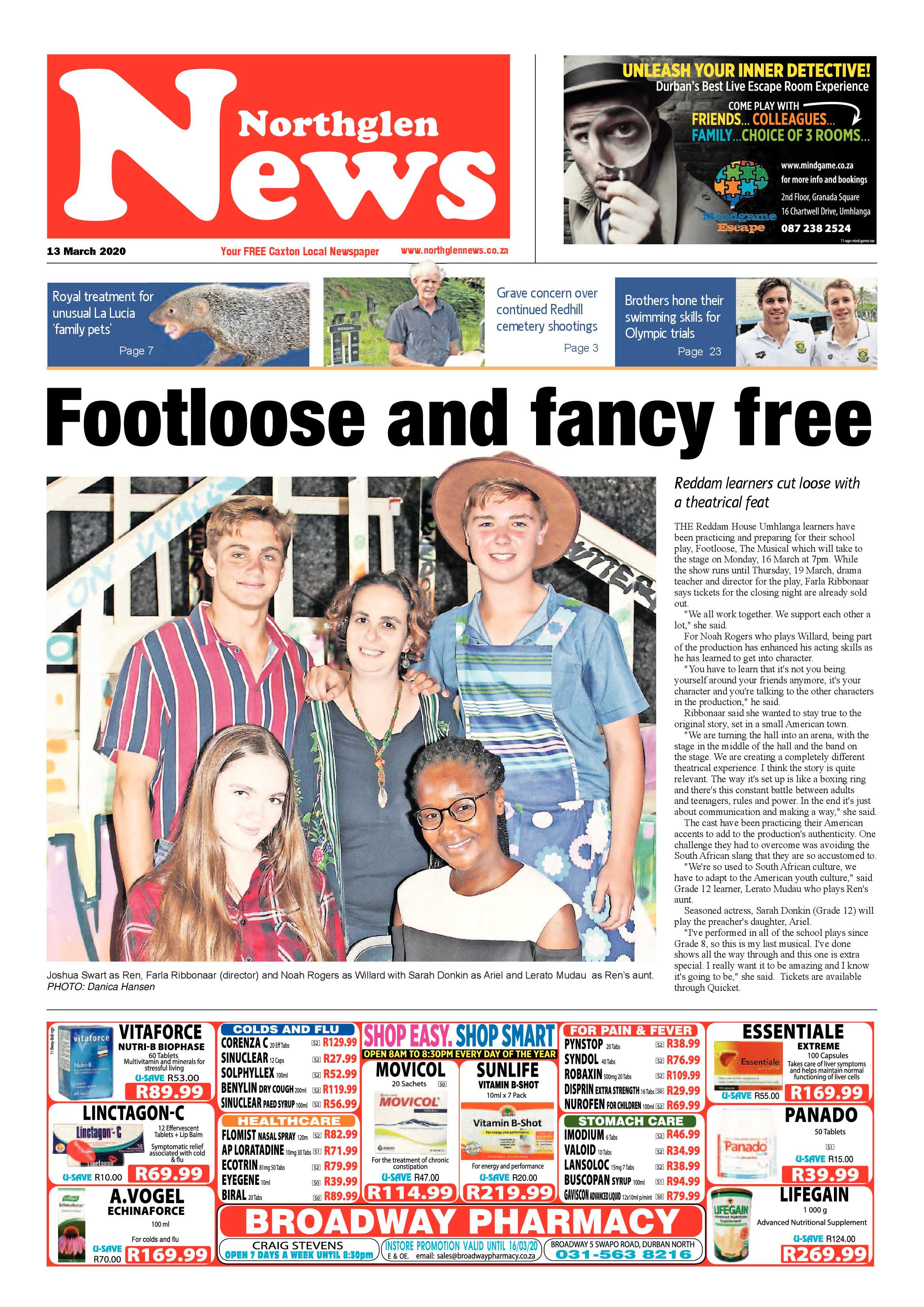 Northglen News 13 March 2020 page 1
