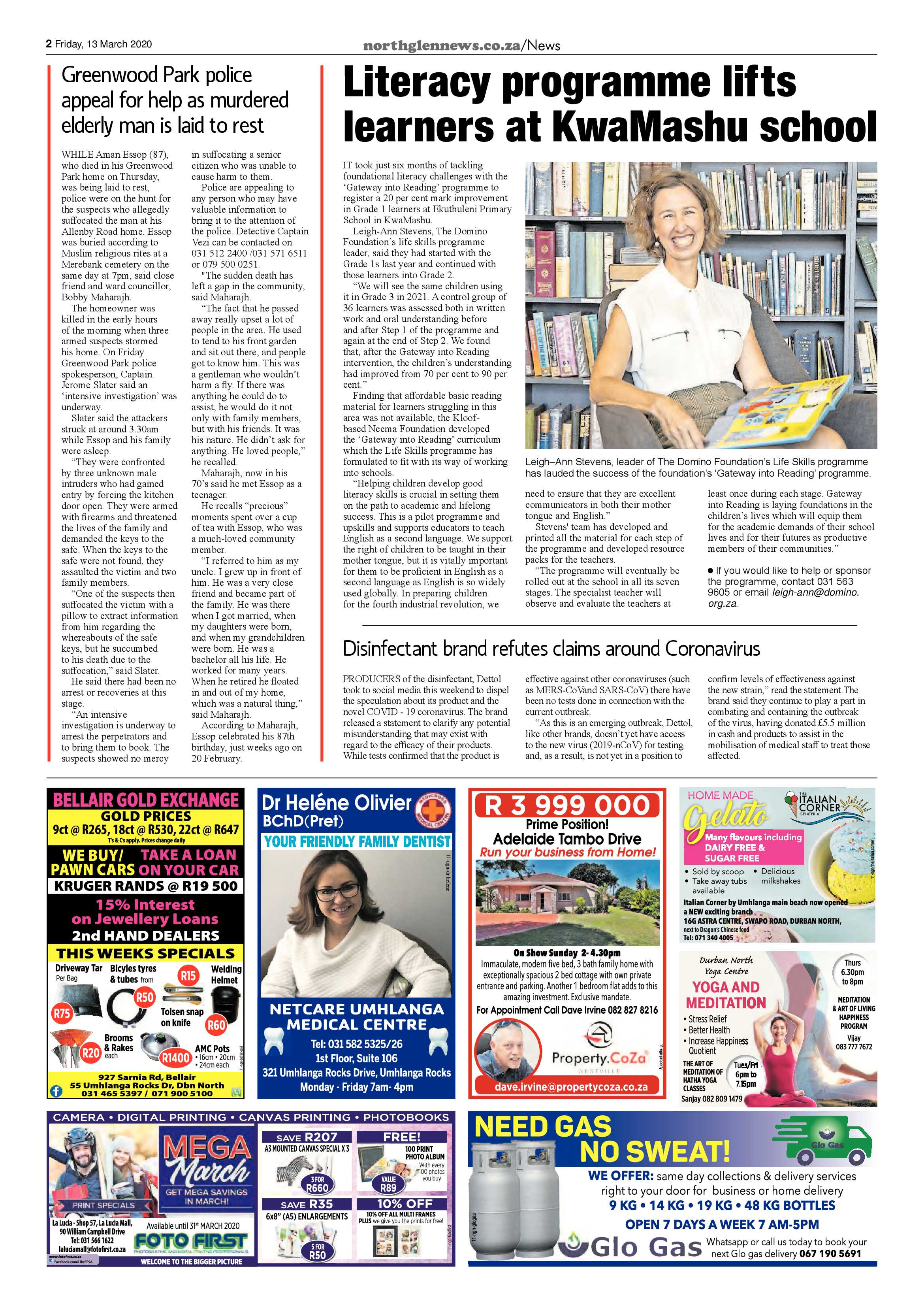 Northglen News 13 March 2020 page 2