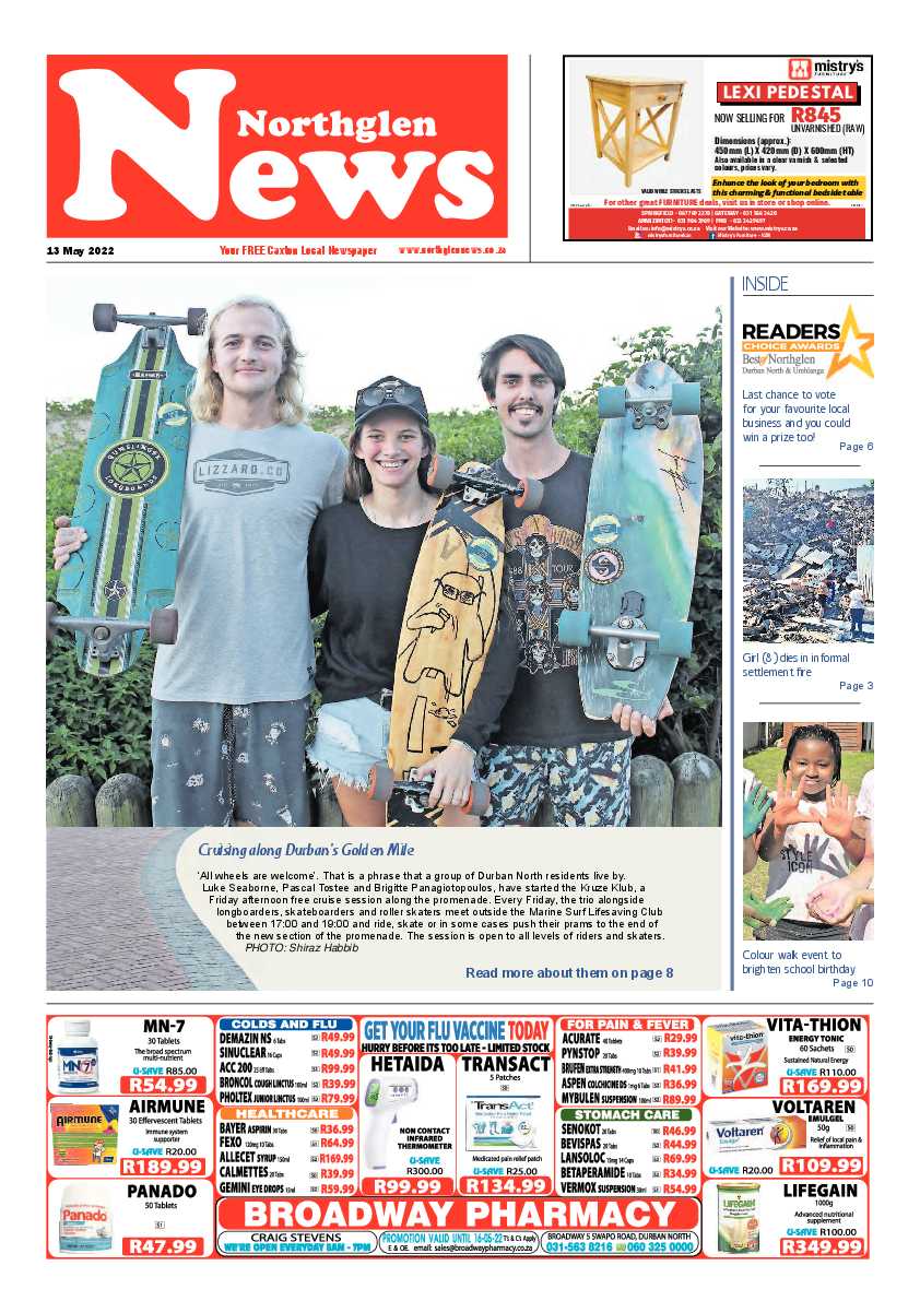 Northglen News 13 May 2022 page 1