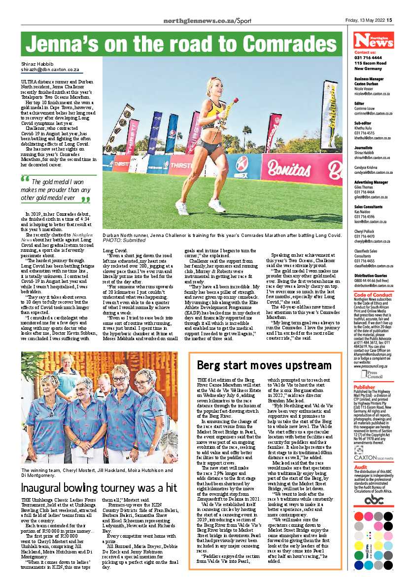 Northglen News 13 May 2022 page 15