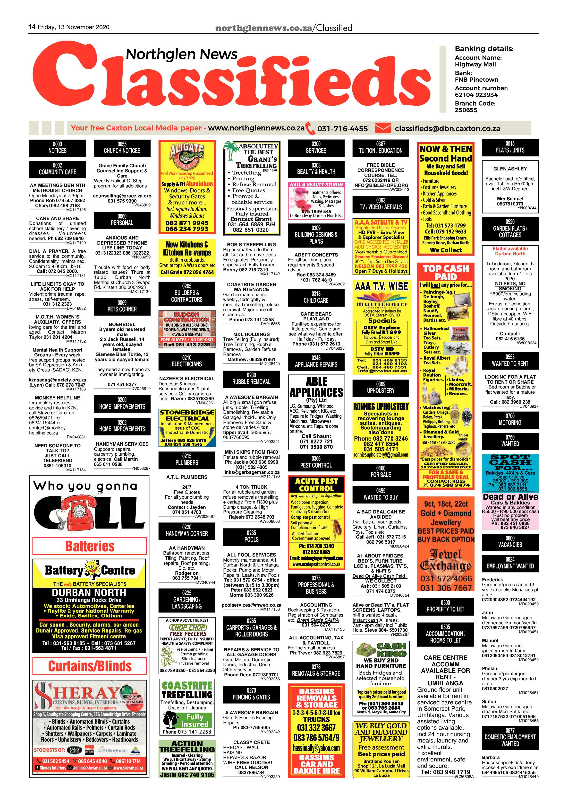 Northglen News 13 November 2020 page 14