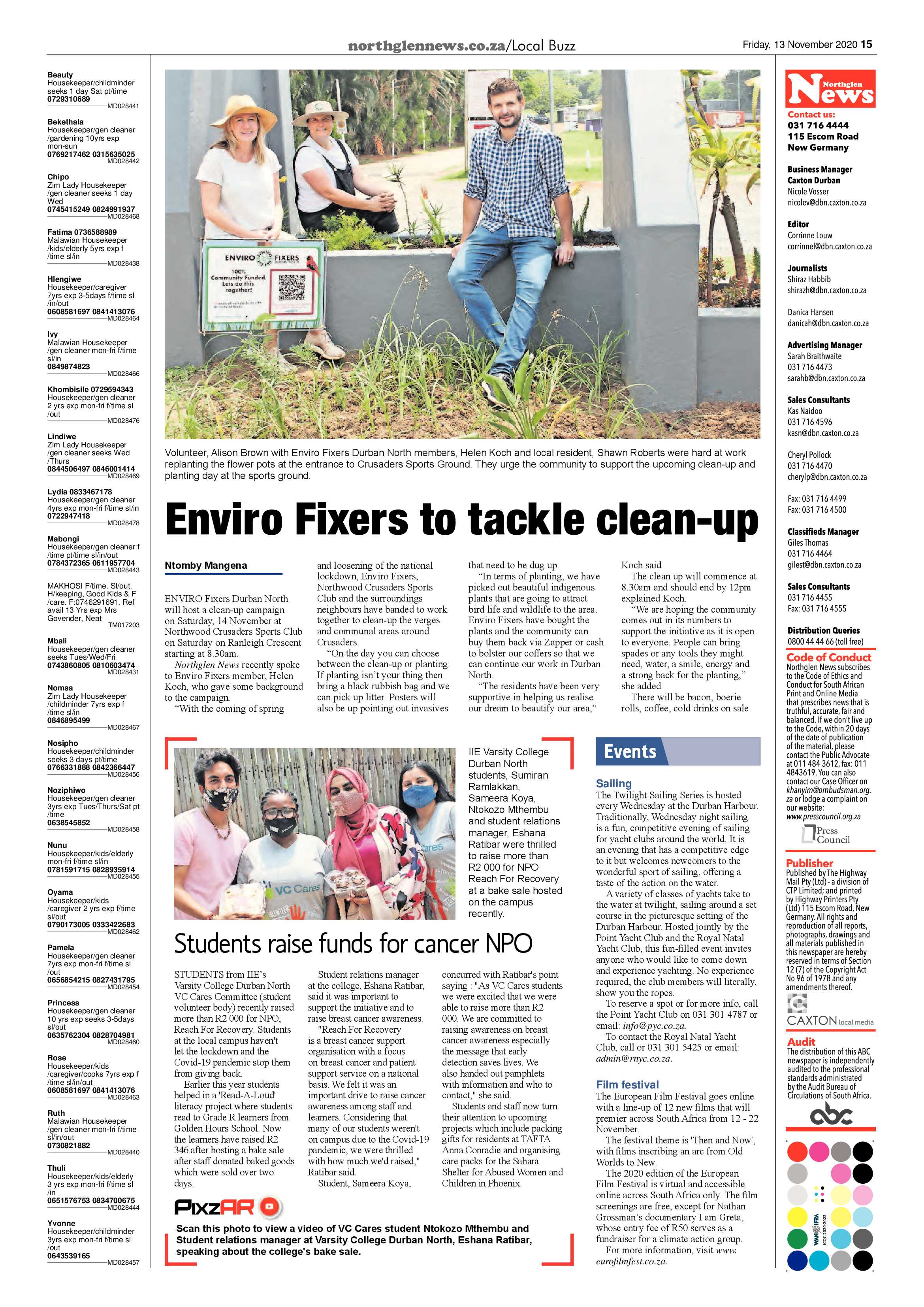 Northglen News 13 November 2020 page 15