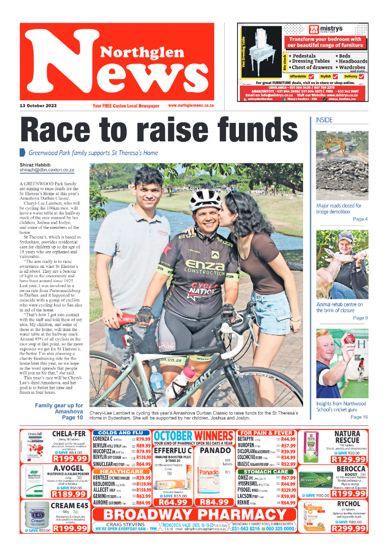 Northglen News 13 October 2023 page 1