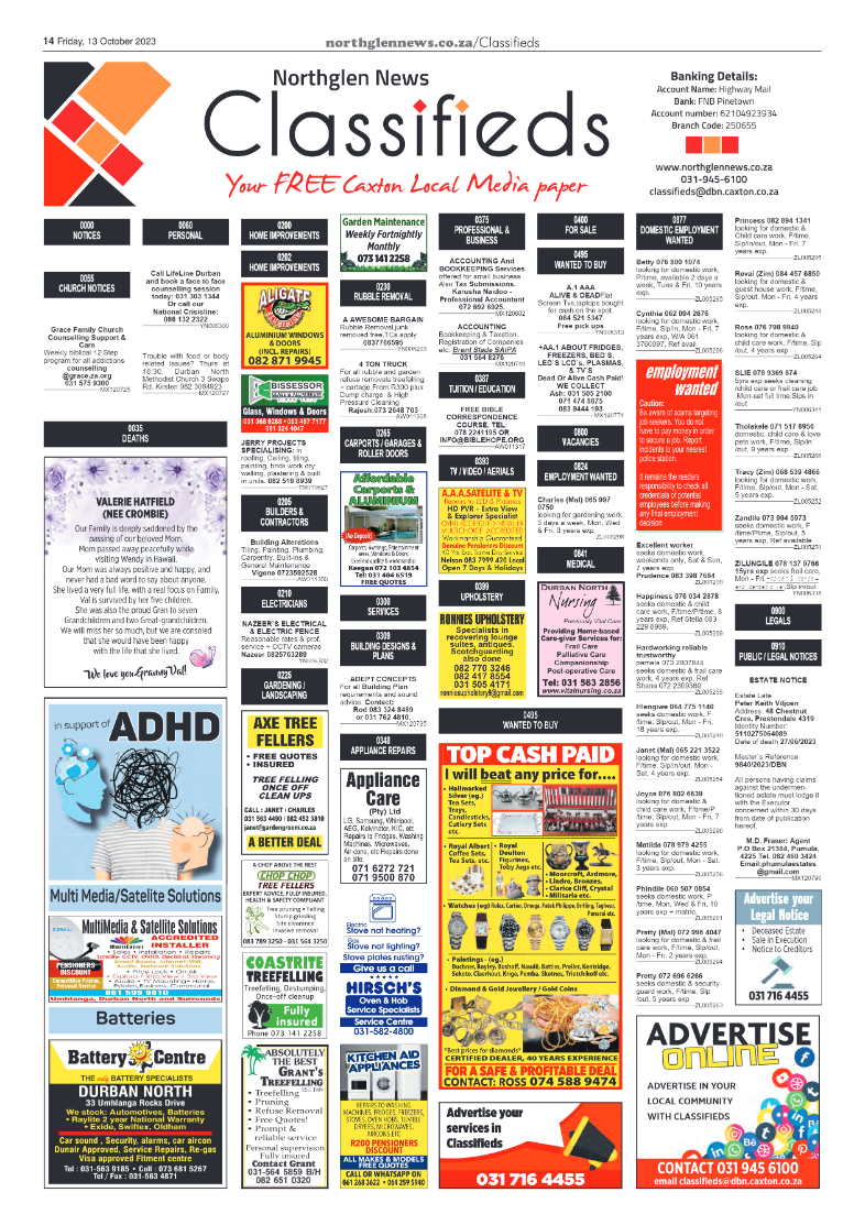 Northglen News 13 October 2023 page 14