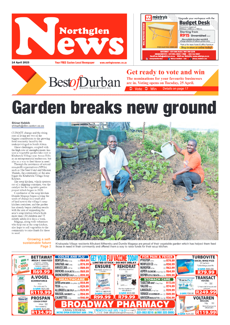 Northglen News 14 April 2023 page 1