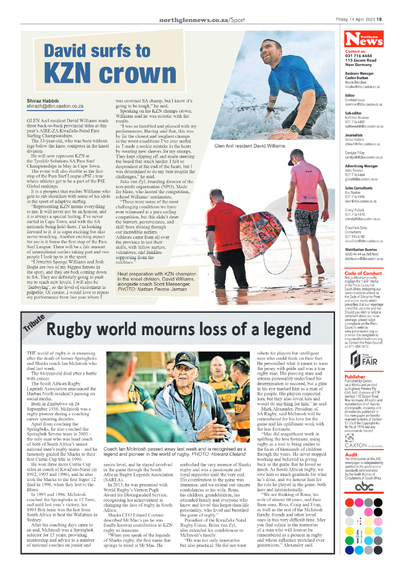 Northglen News 14 April 2023 page 19