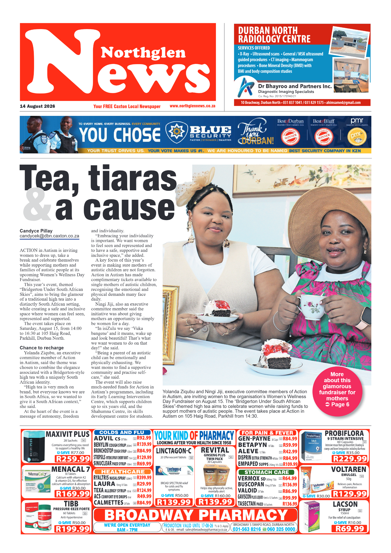 Northglen News 14 August 2026 page 1