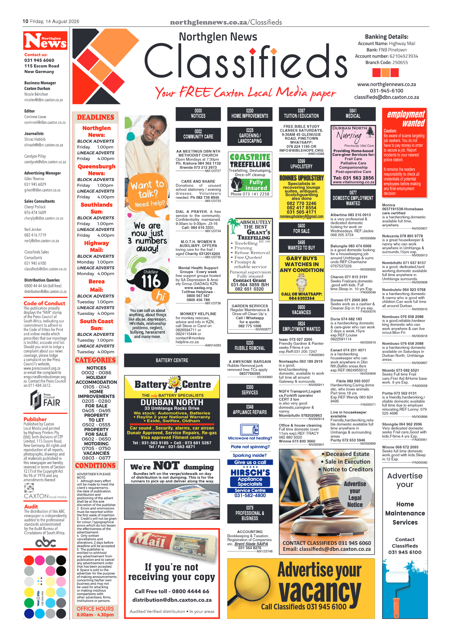 Northglen News 14 August 2026 page 10