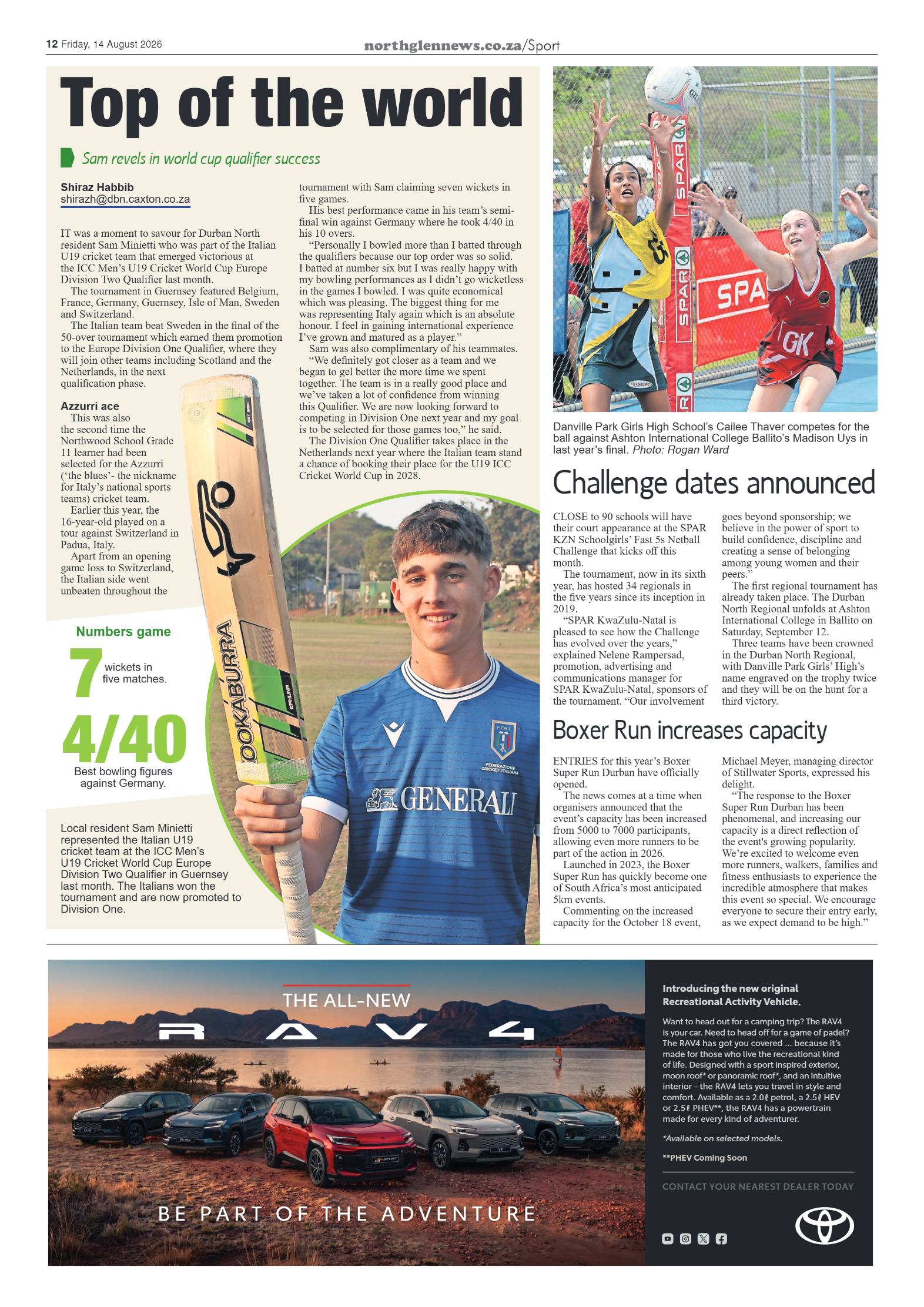 Northglen News 14 August 2026 page 12