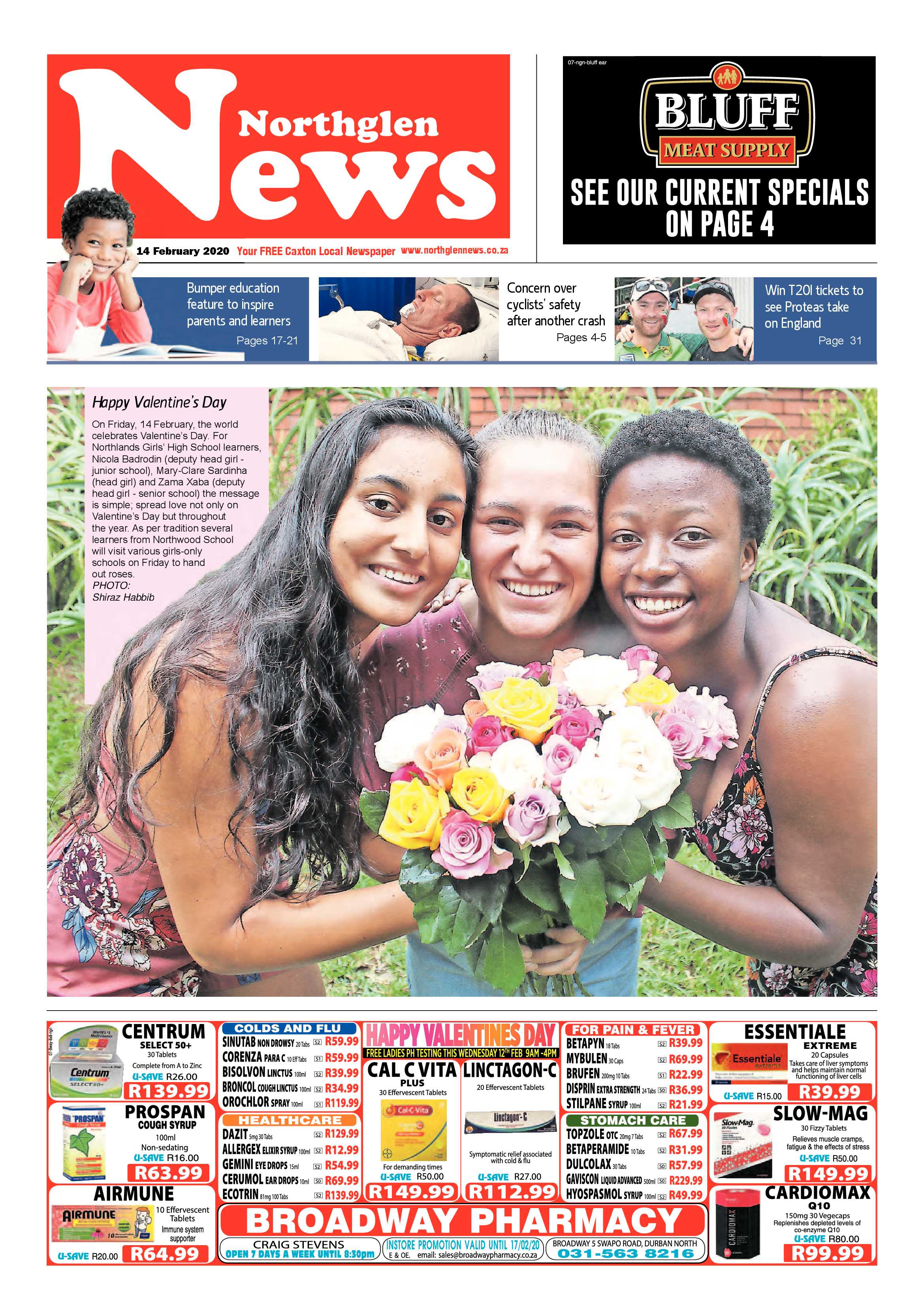 Northglen News 14 February 2020 page 1