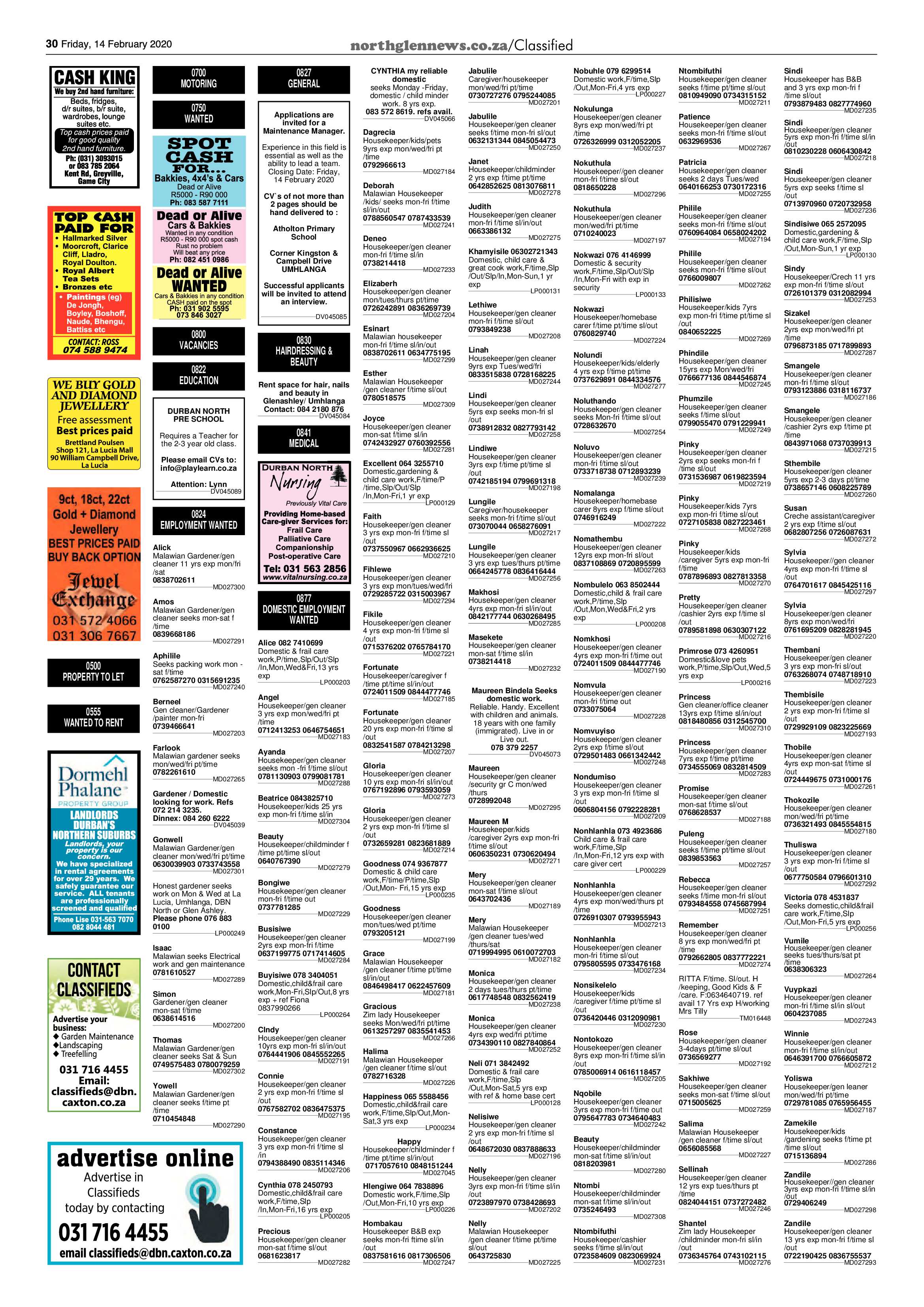 Northglen News 14 February 2020 page 30