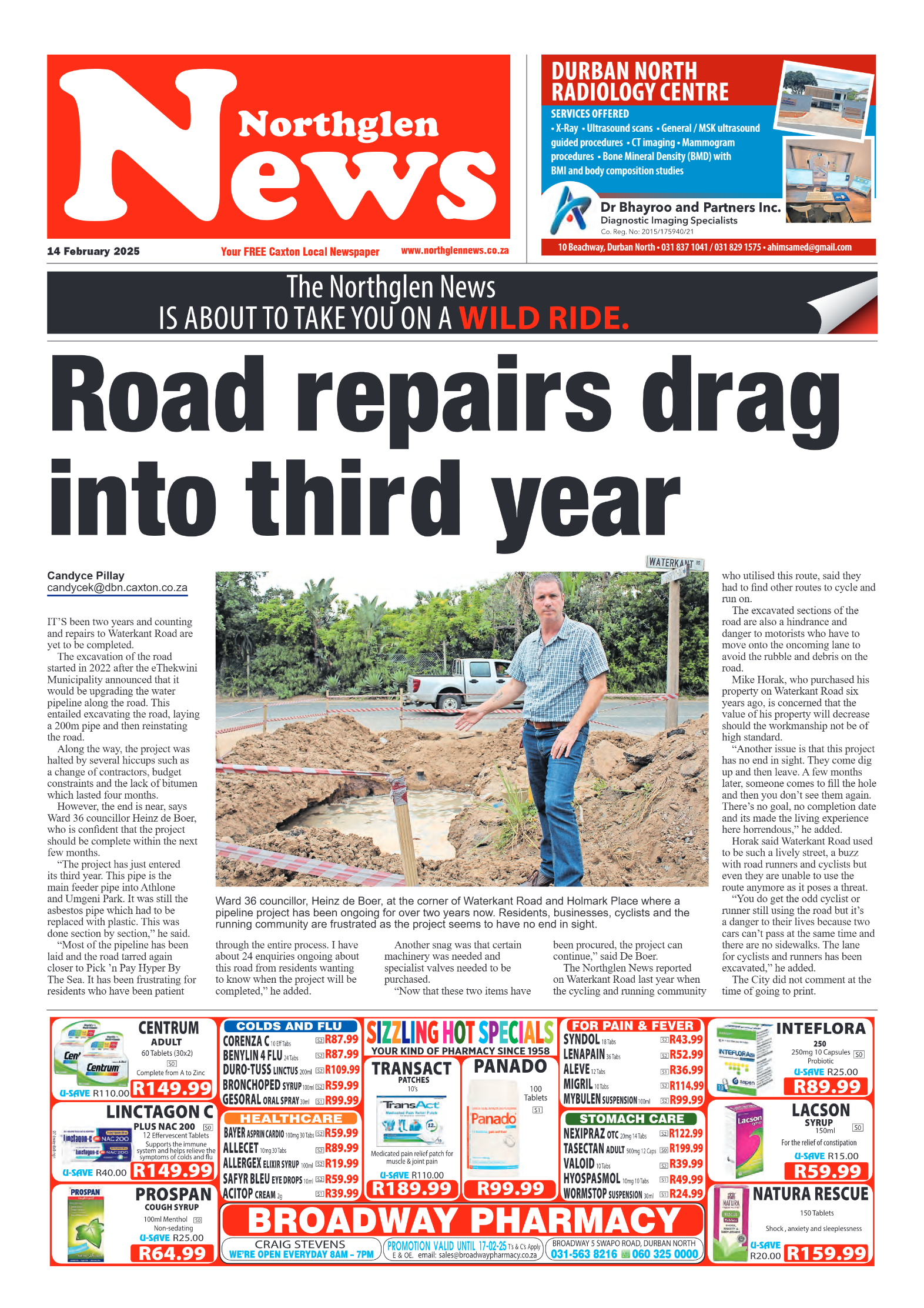 Northglen News 14 February 2025 page 1